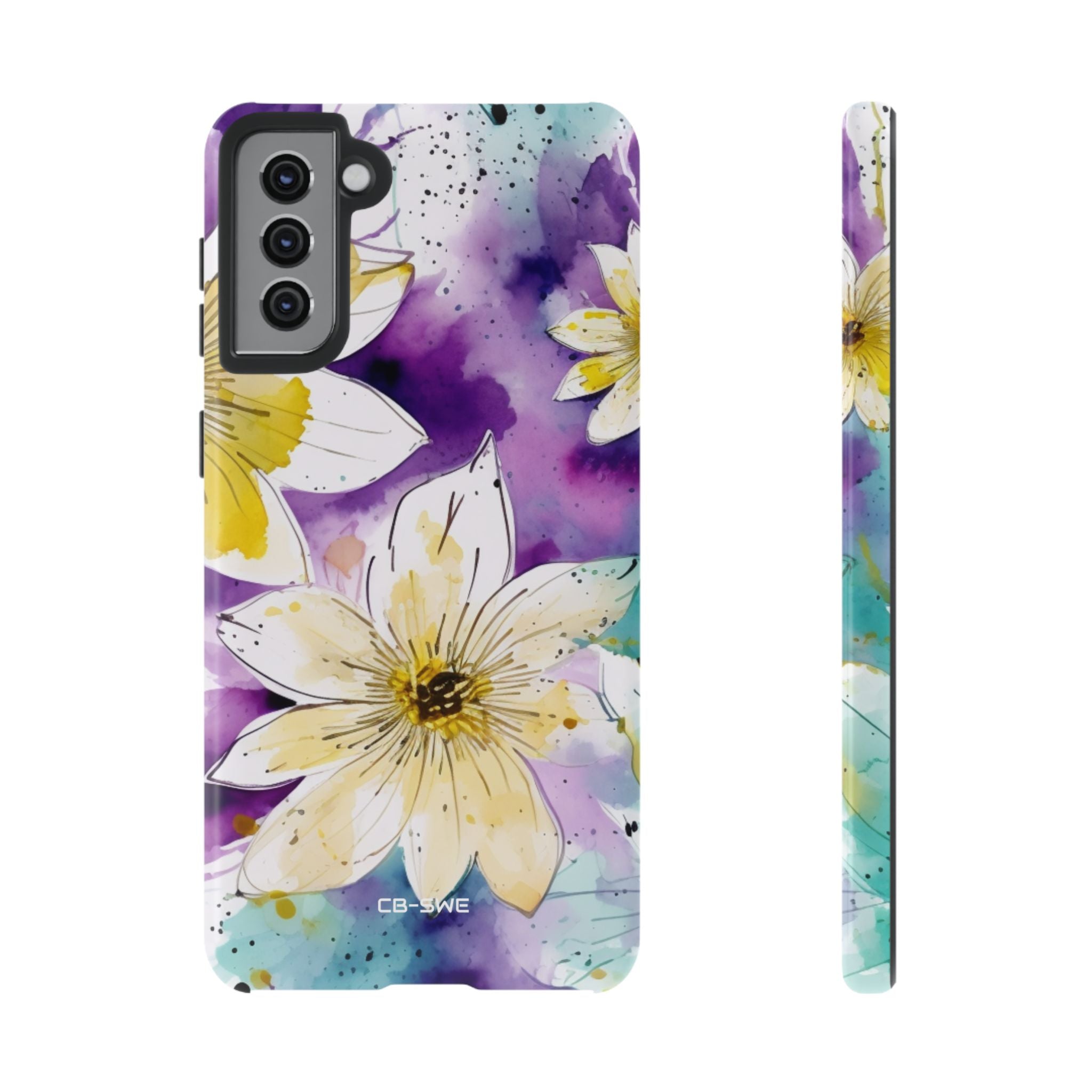 Vibrant Watercolor Flowers - Samsung Case