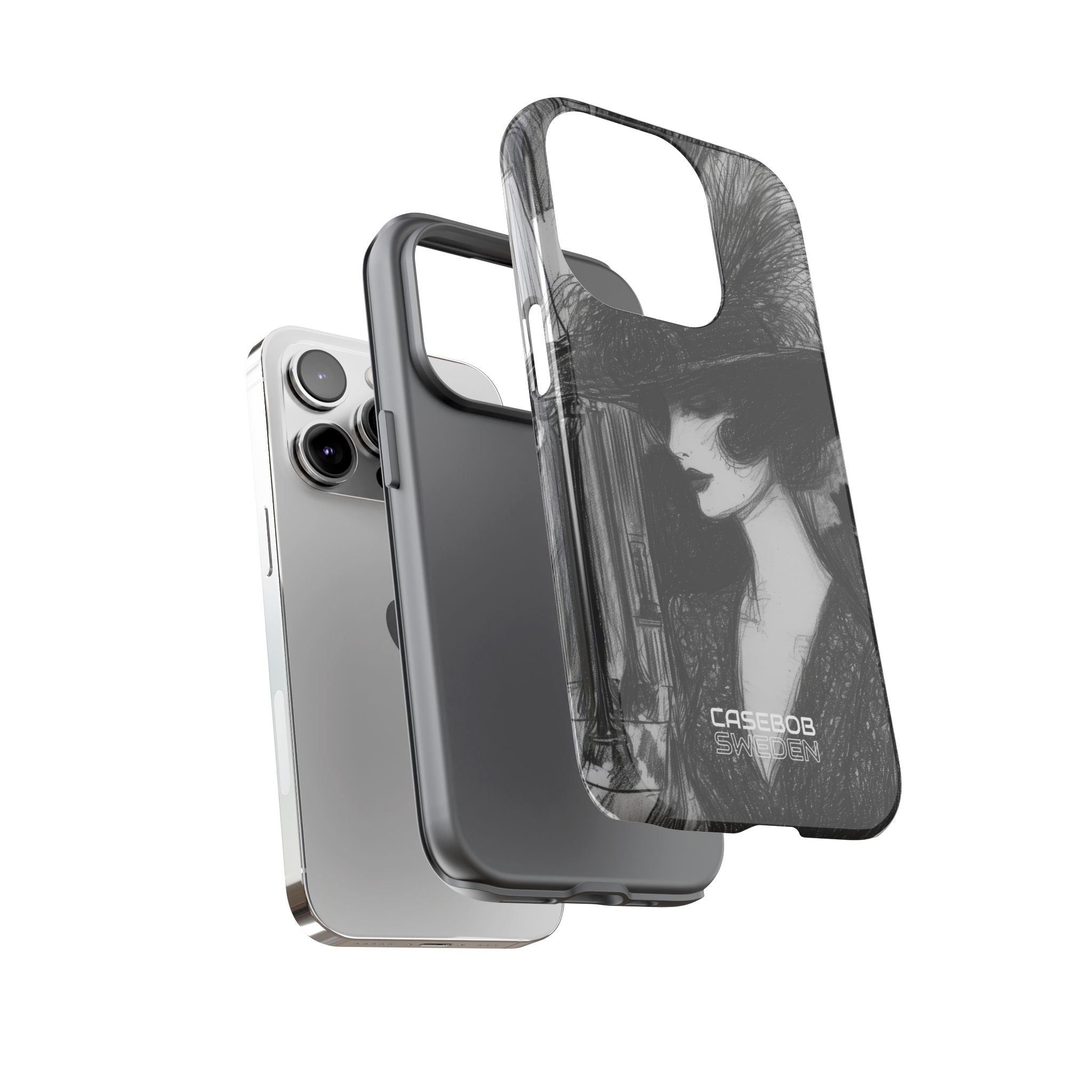 Vintage Feather Elegance iPhone 14 - Tough