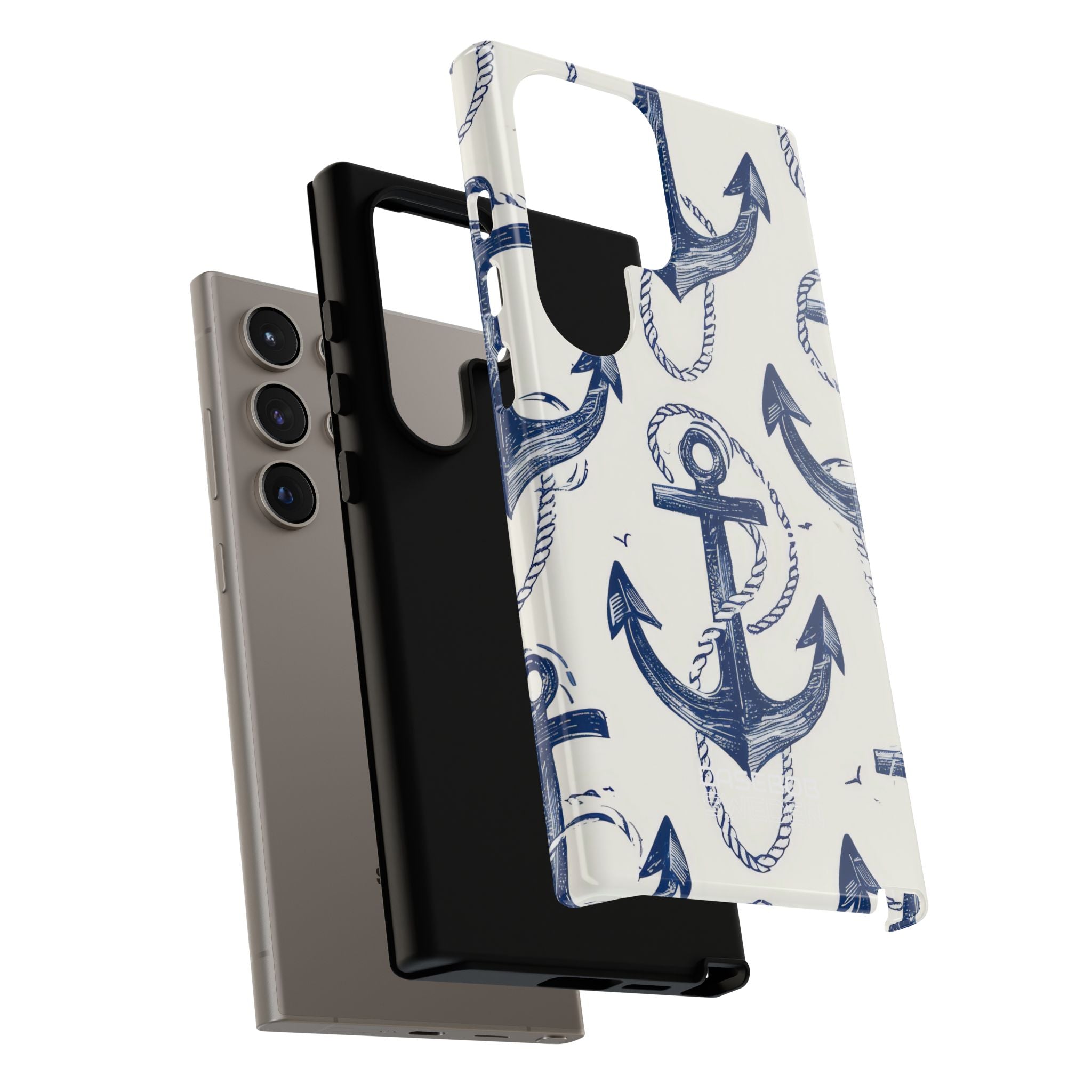 Arazzo con ancora blu navy Samsung S24 - Tough