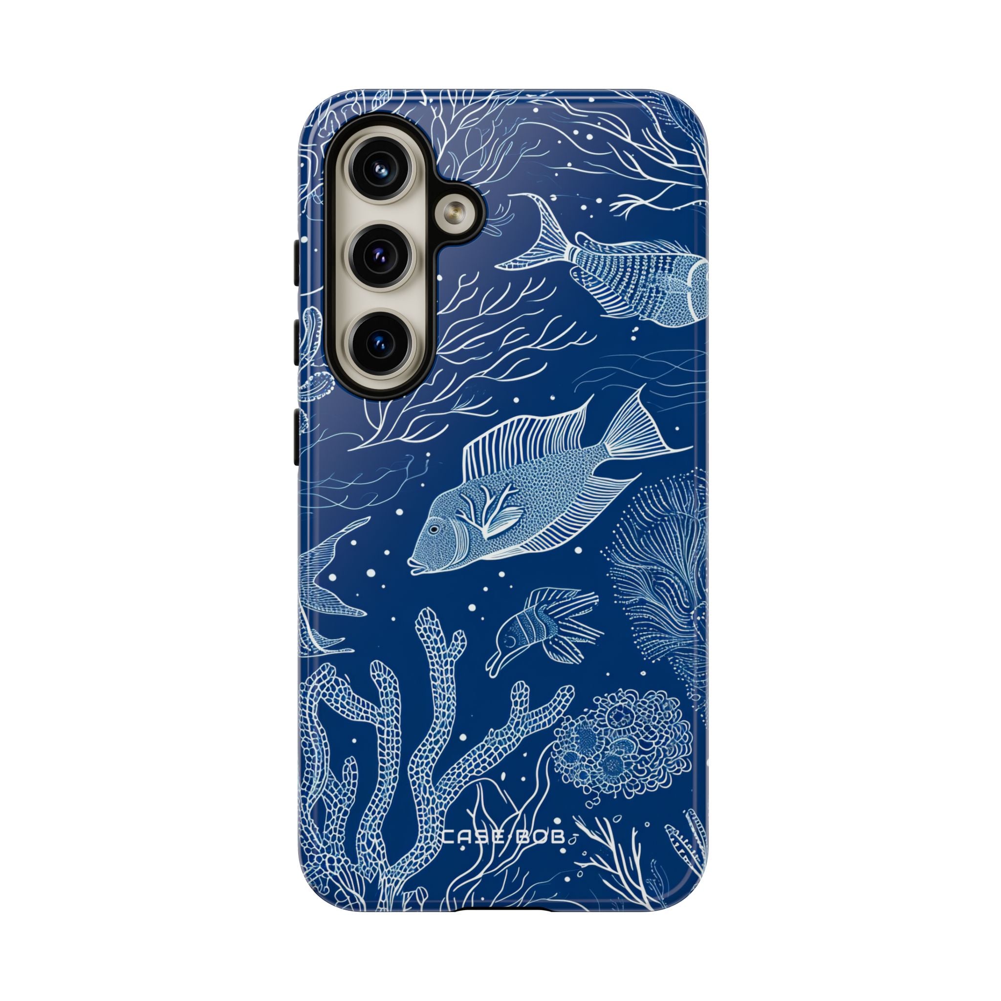 Navy Scale Reef Samsung S24 Case - Tough