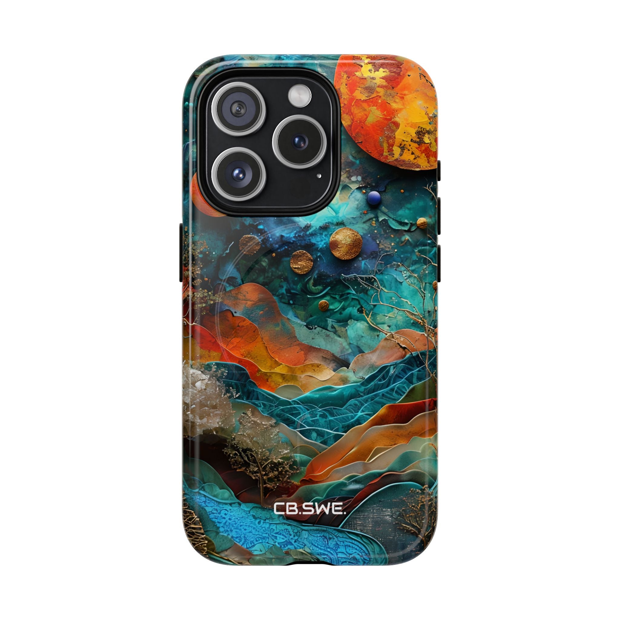 Dreamlike Fantasy Landscape Mixed Media Art iPhone 15 - Tough+