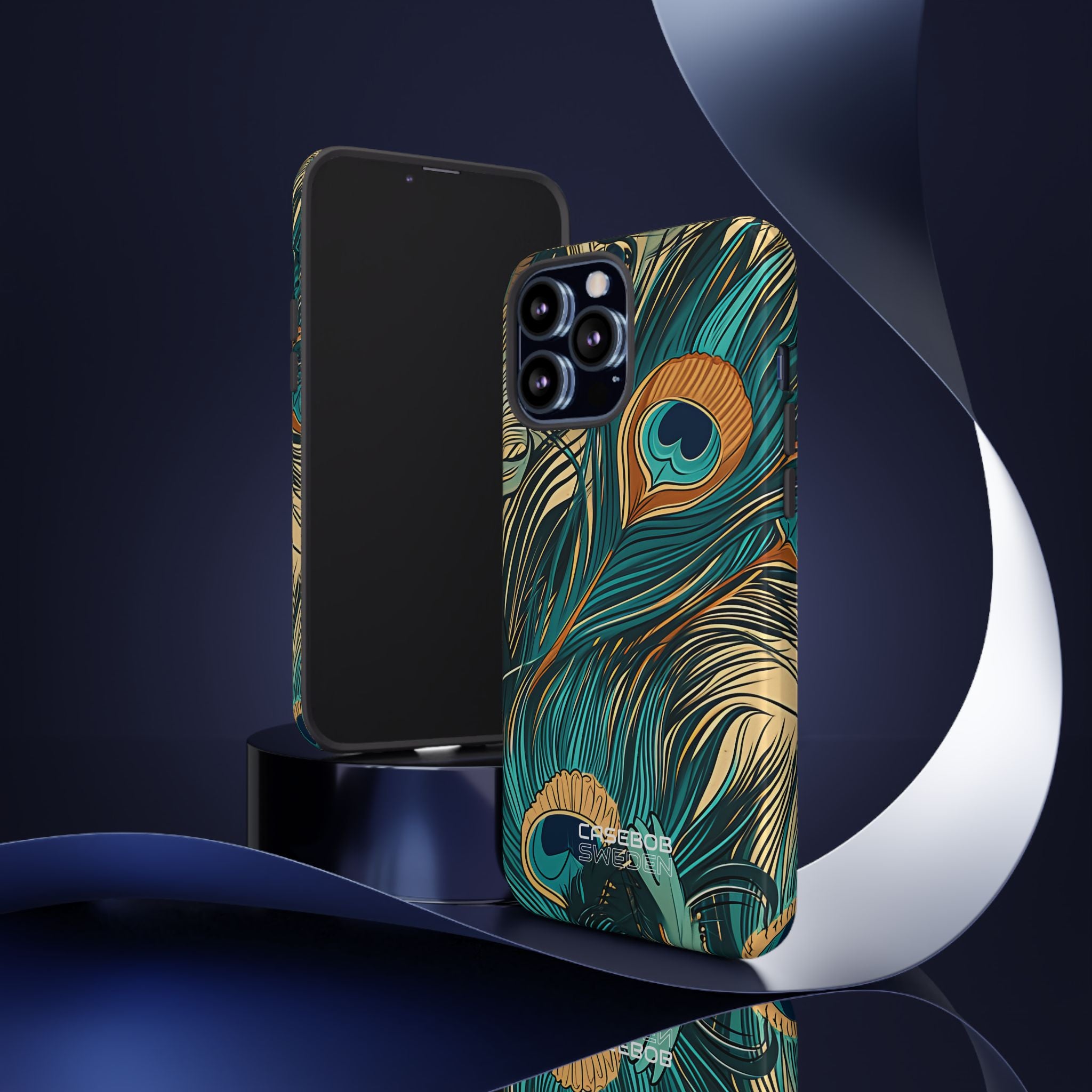 Peacock Feather Whirl iPhone 13 - Tough