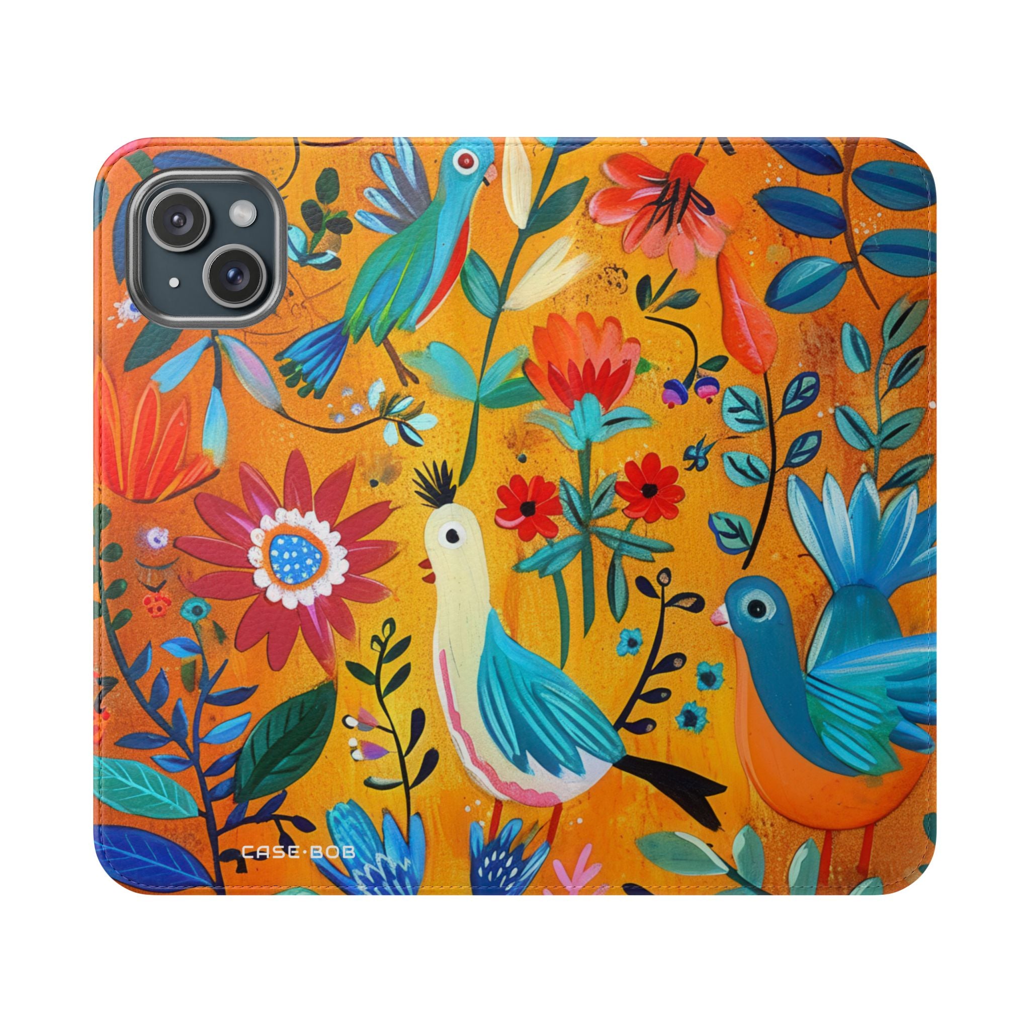 Bluebird Bloom - iPhone 15 Plus Case - Wallet