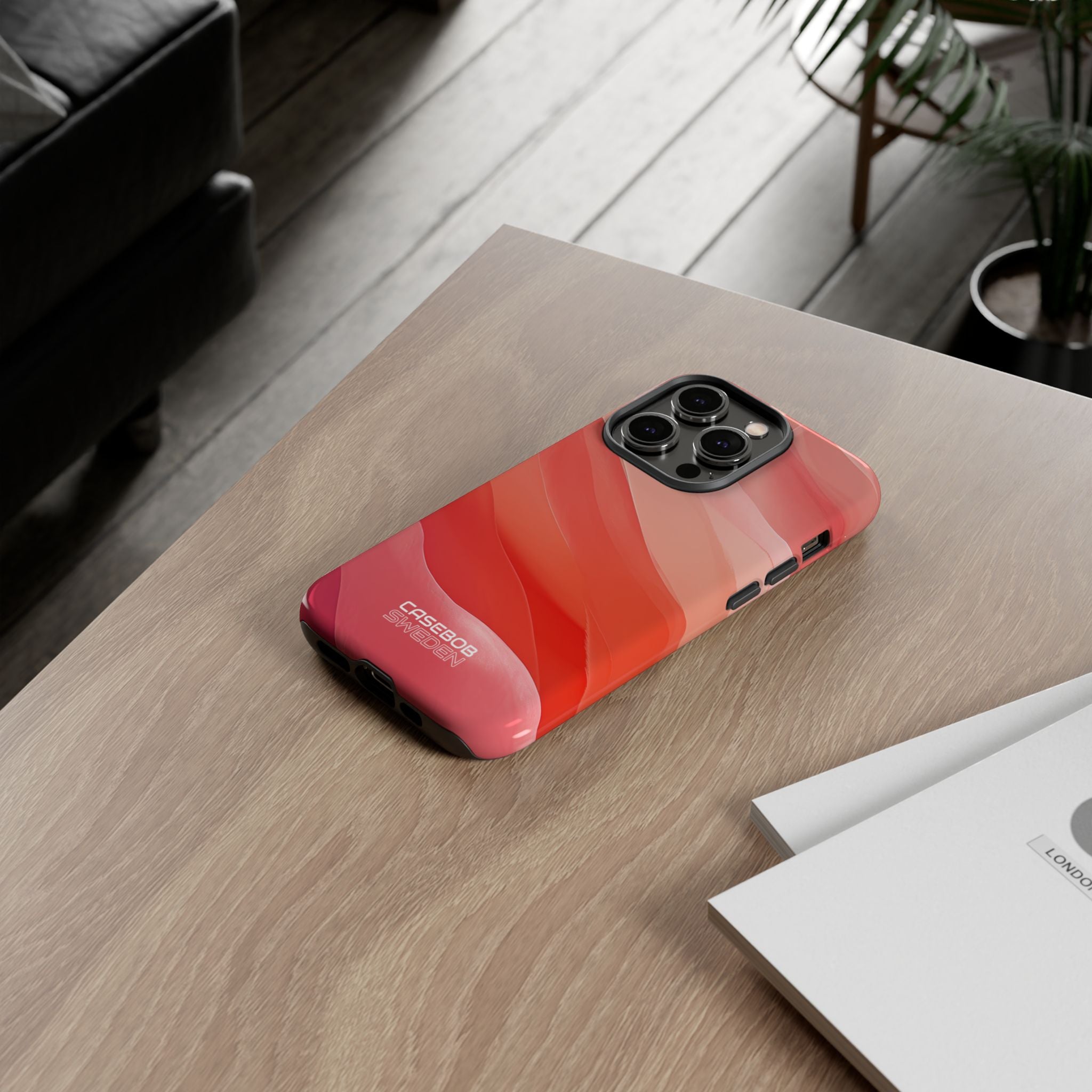 Flowing Coral Waves iPhone 14 - Tough