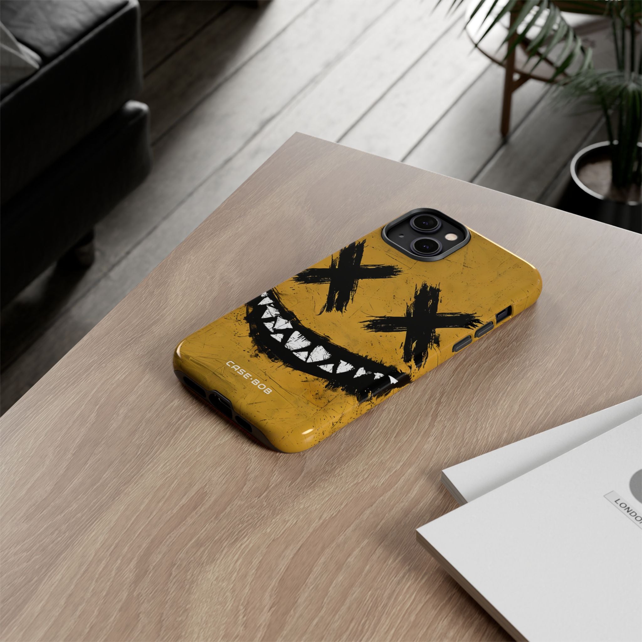 Jagged Smile Yellow iPhone 14 Plus Case - Tough