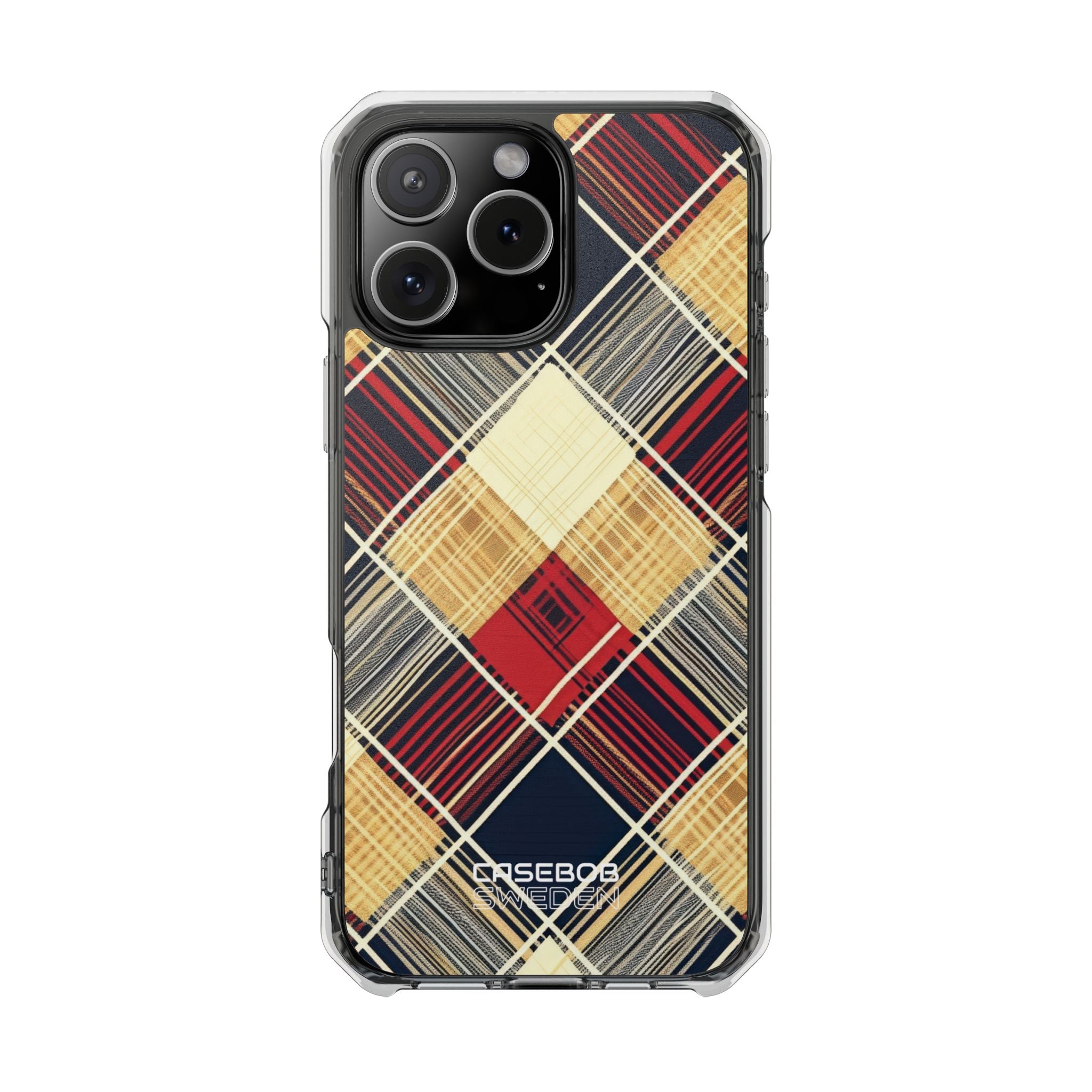 Plaid Diamond Tapestry iPhone 16 - Impact Clear+