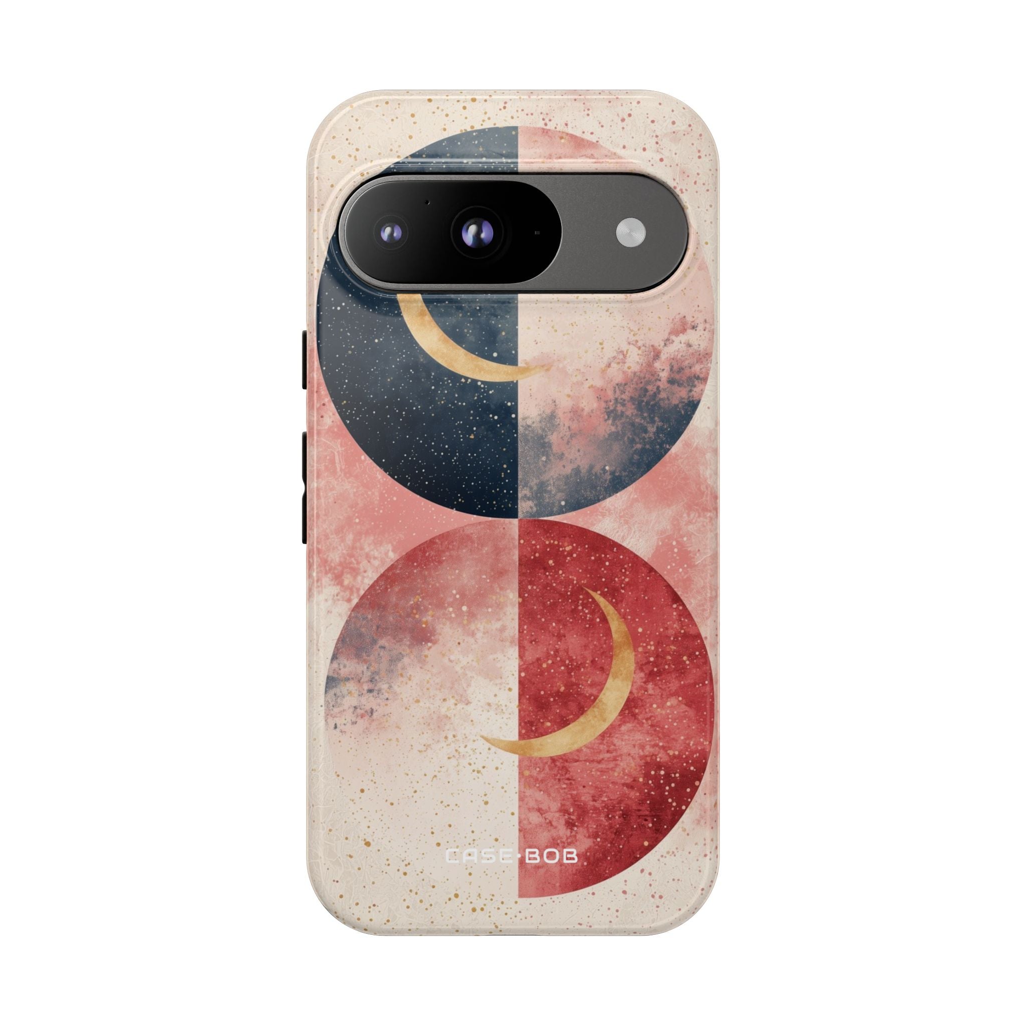 Golden Crescent Circles Google Pixel 9 Case - Tough