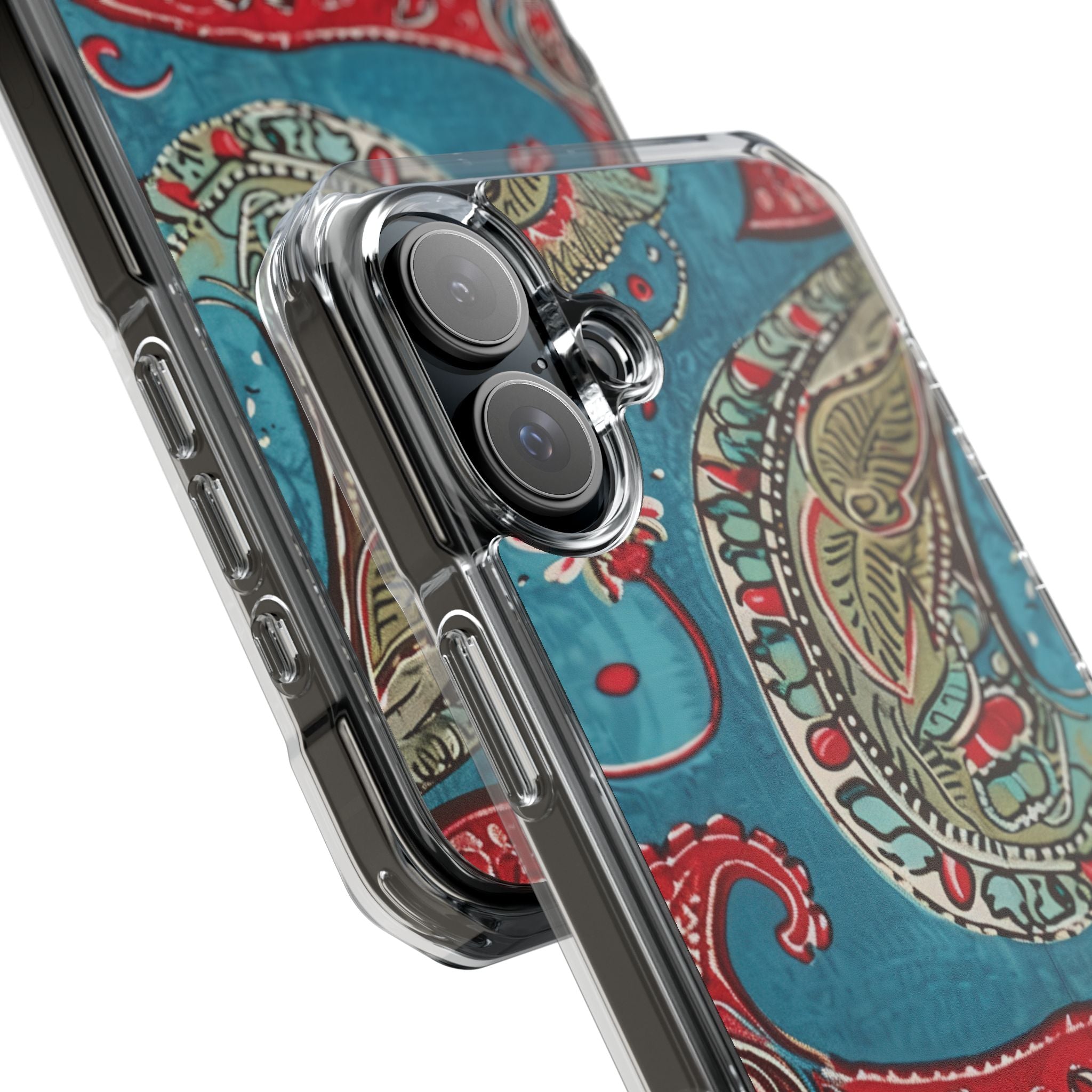 Paisley Floral Fusion iPhone 16 - Impact Clear+