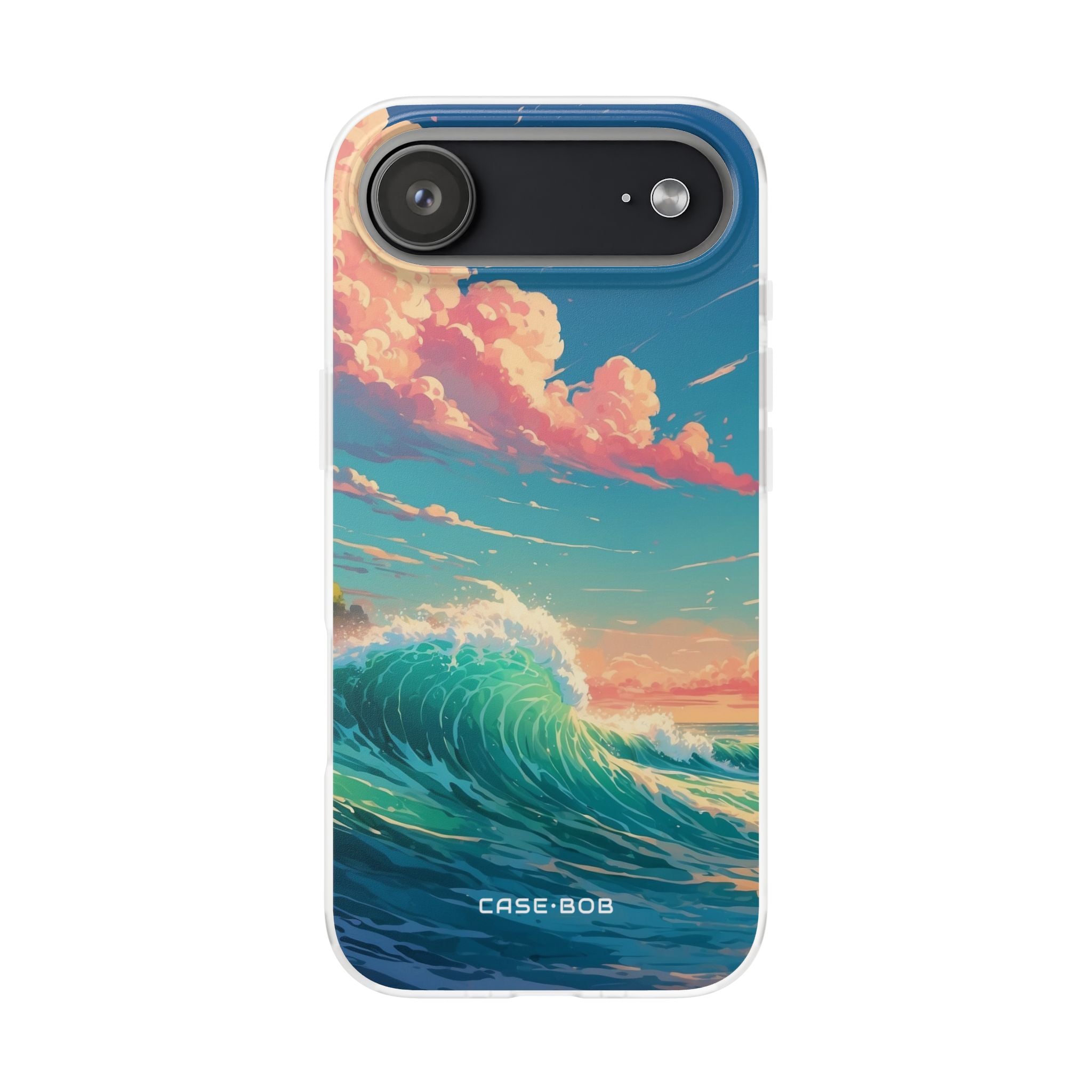 Turquoise Curl iPhone 17 Air Case - Soft