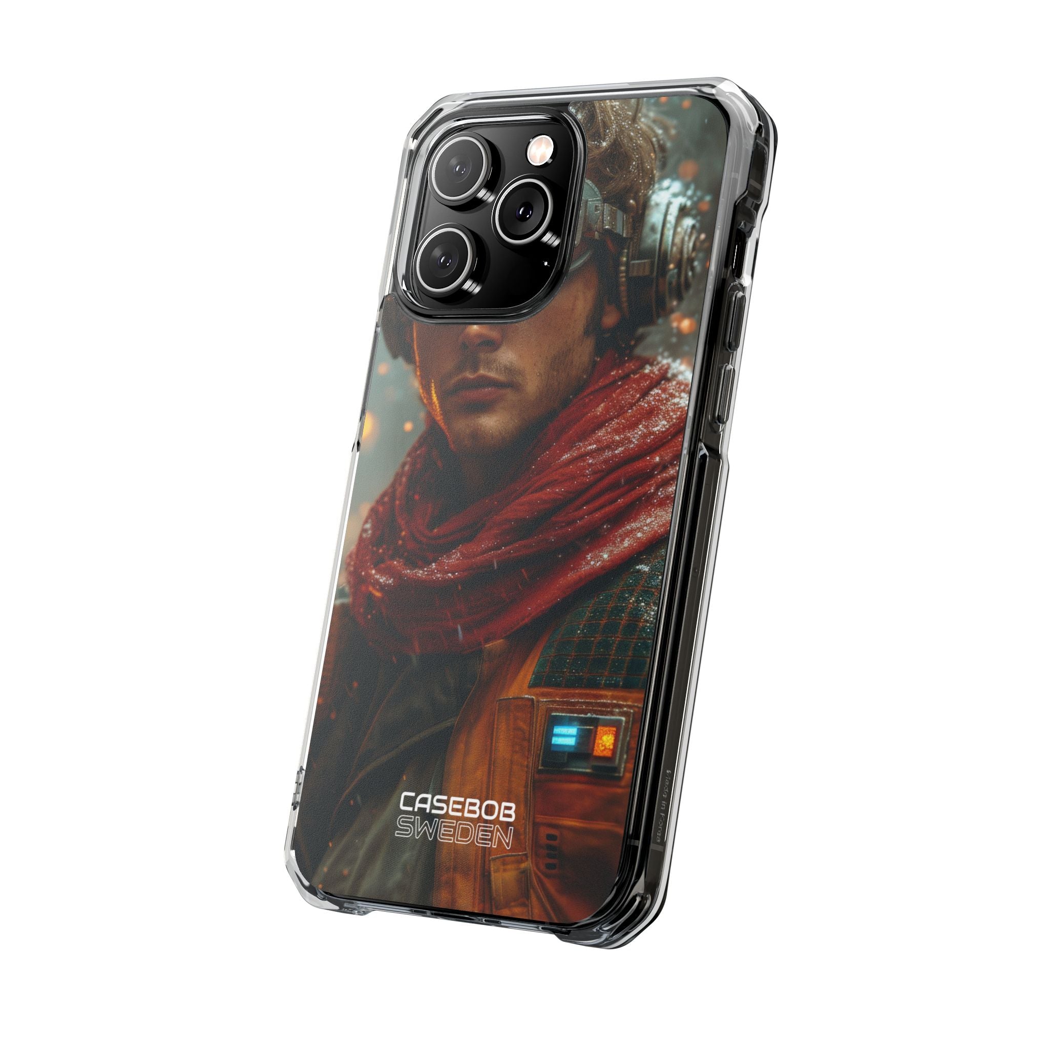 Futuristic Steampunk Explorer iPhone 14 - Impact Clear+