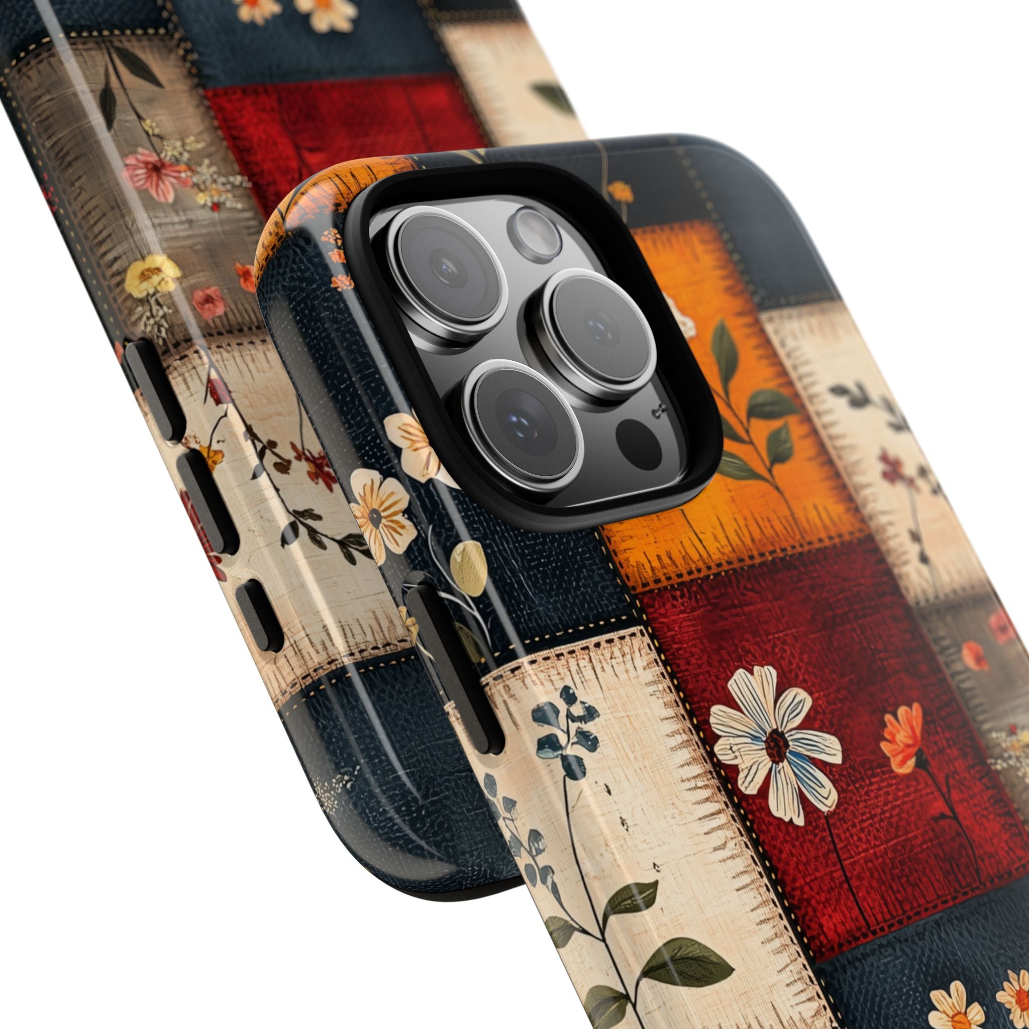 Patchwork Blooms iPhone 16 Pro Max Case - Tough