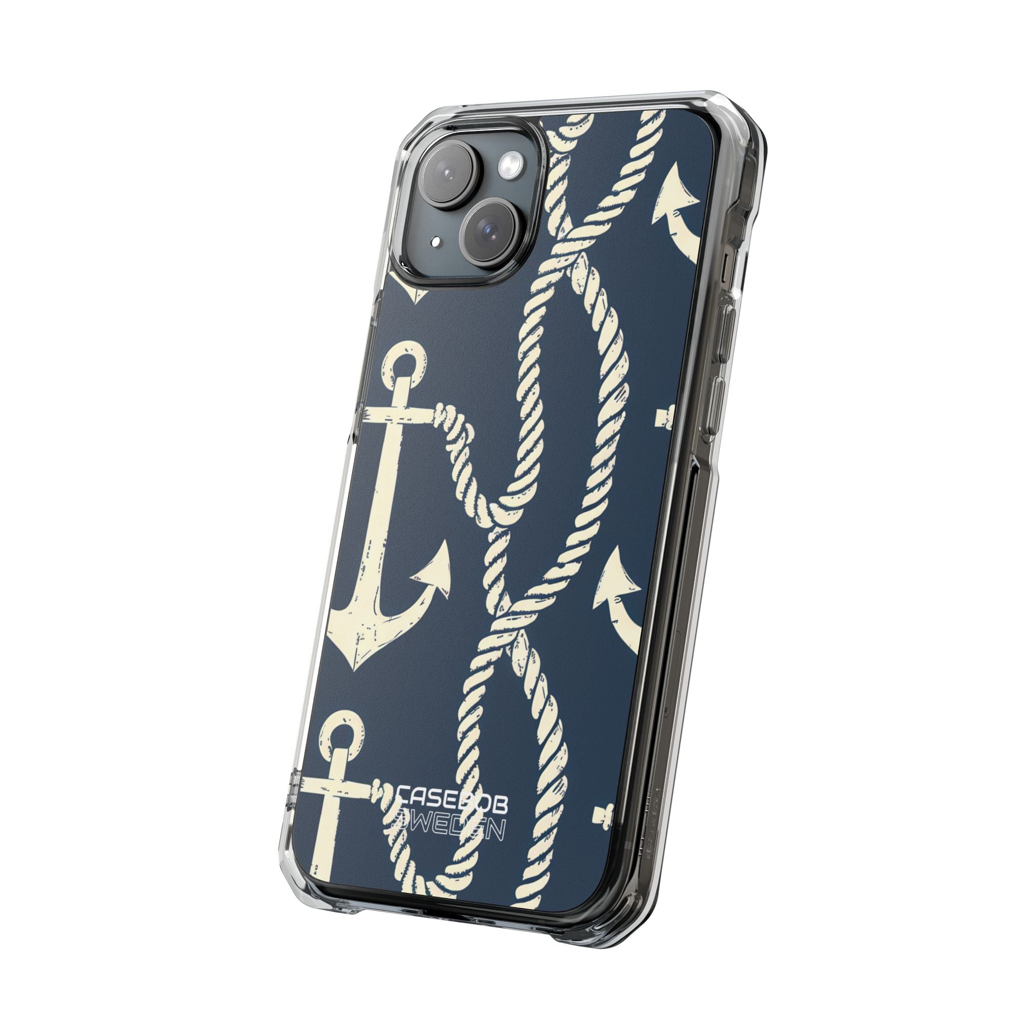 Nautical Anchors Rope iPhone 15 - Impact Clear+