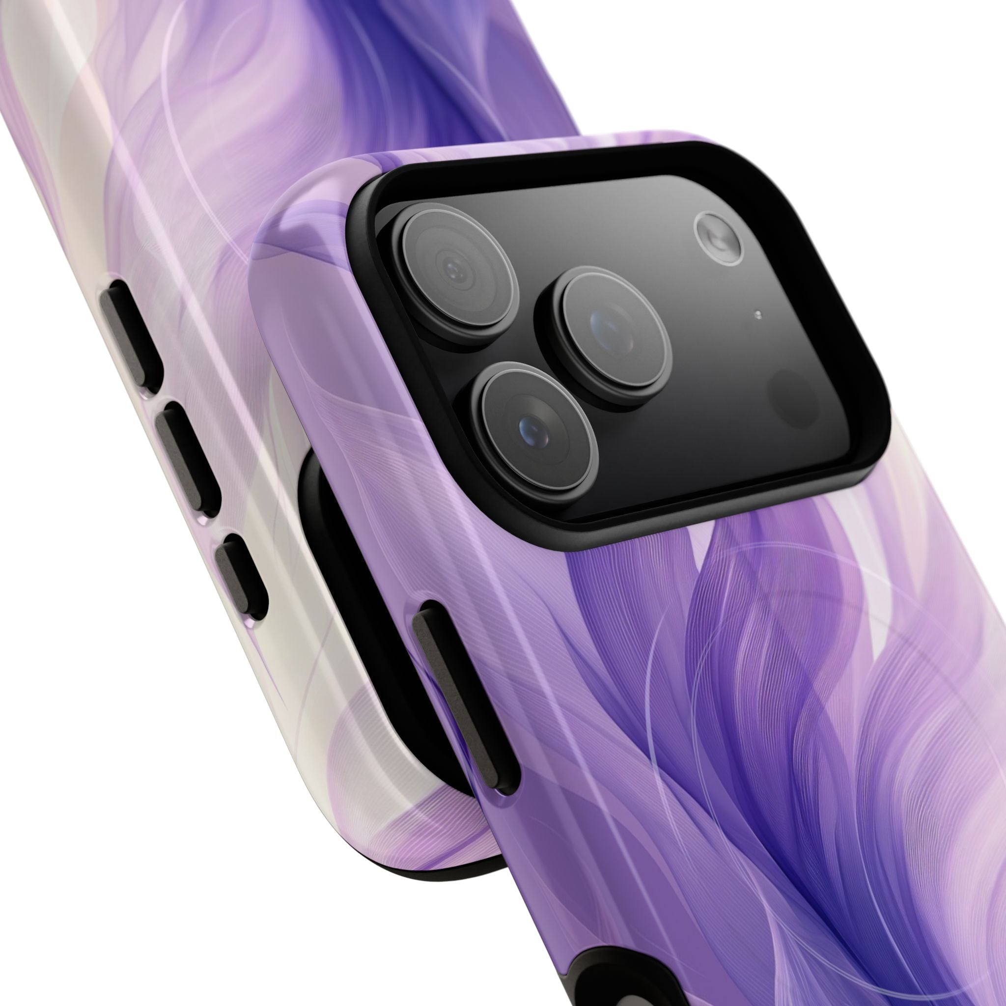 Purple Ribbon Waves iPhone 17 Pro Case - Tough+