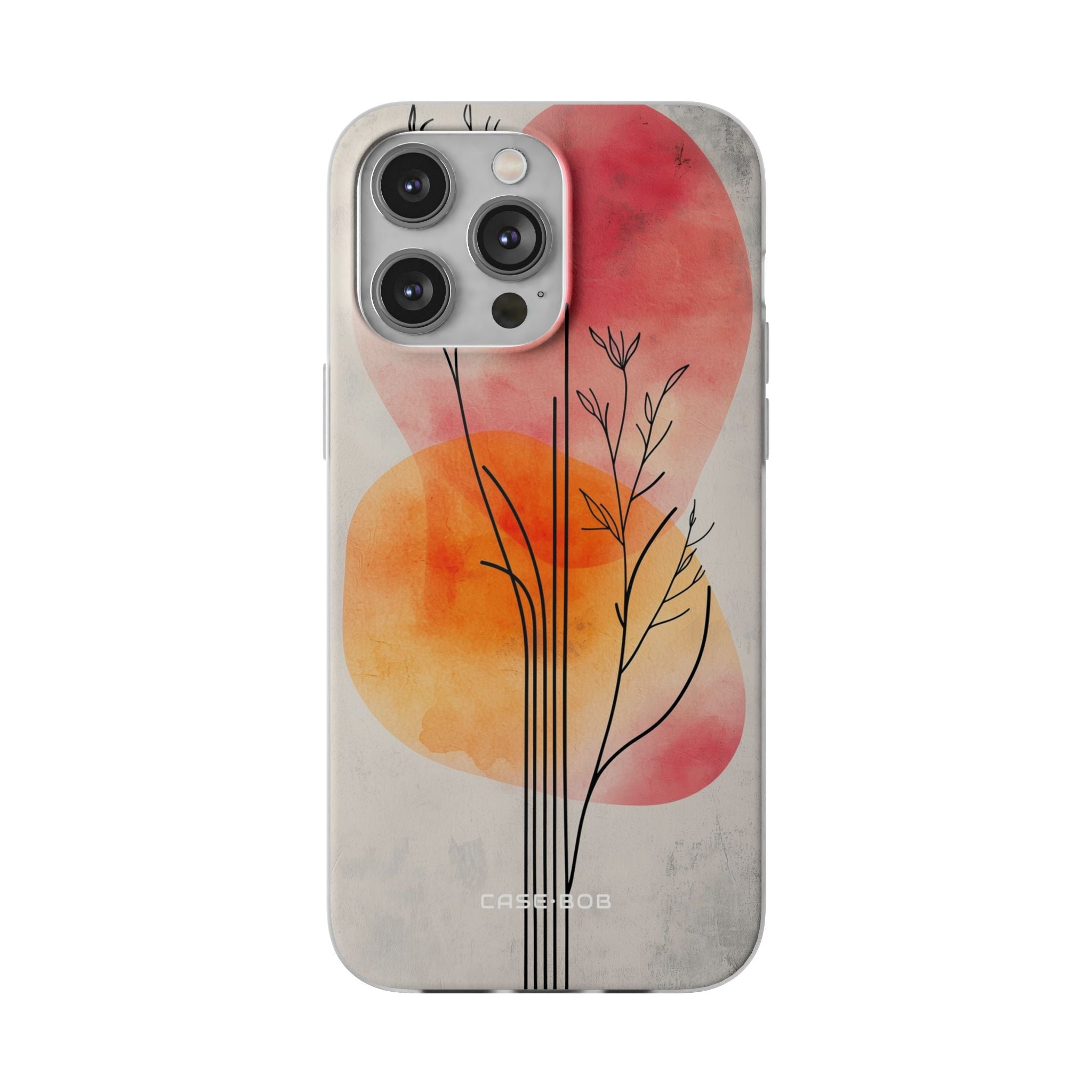 Curved Stem Sunset iPhone 14 Pro Max Case - Soft