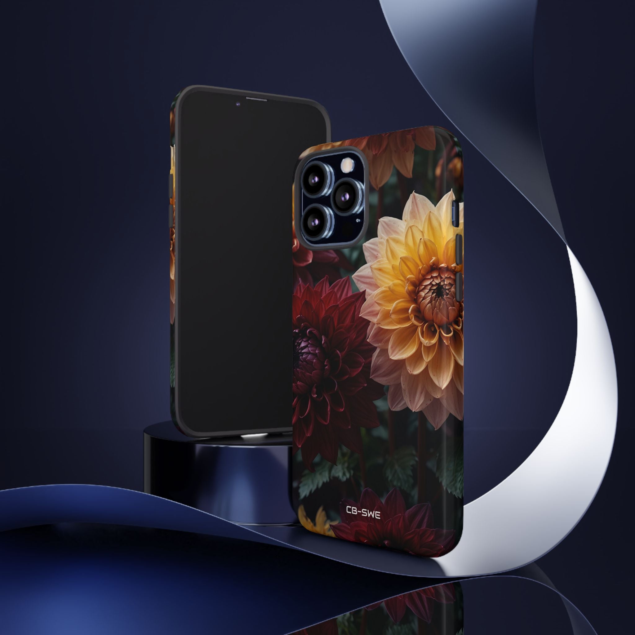 Dahlias Embrace Light - iPhone Case