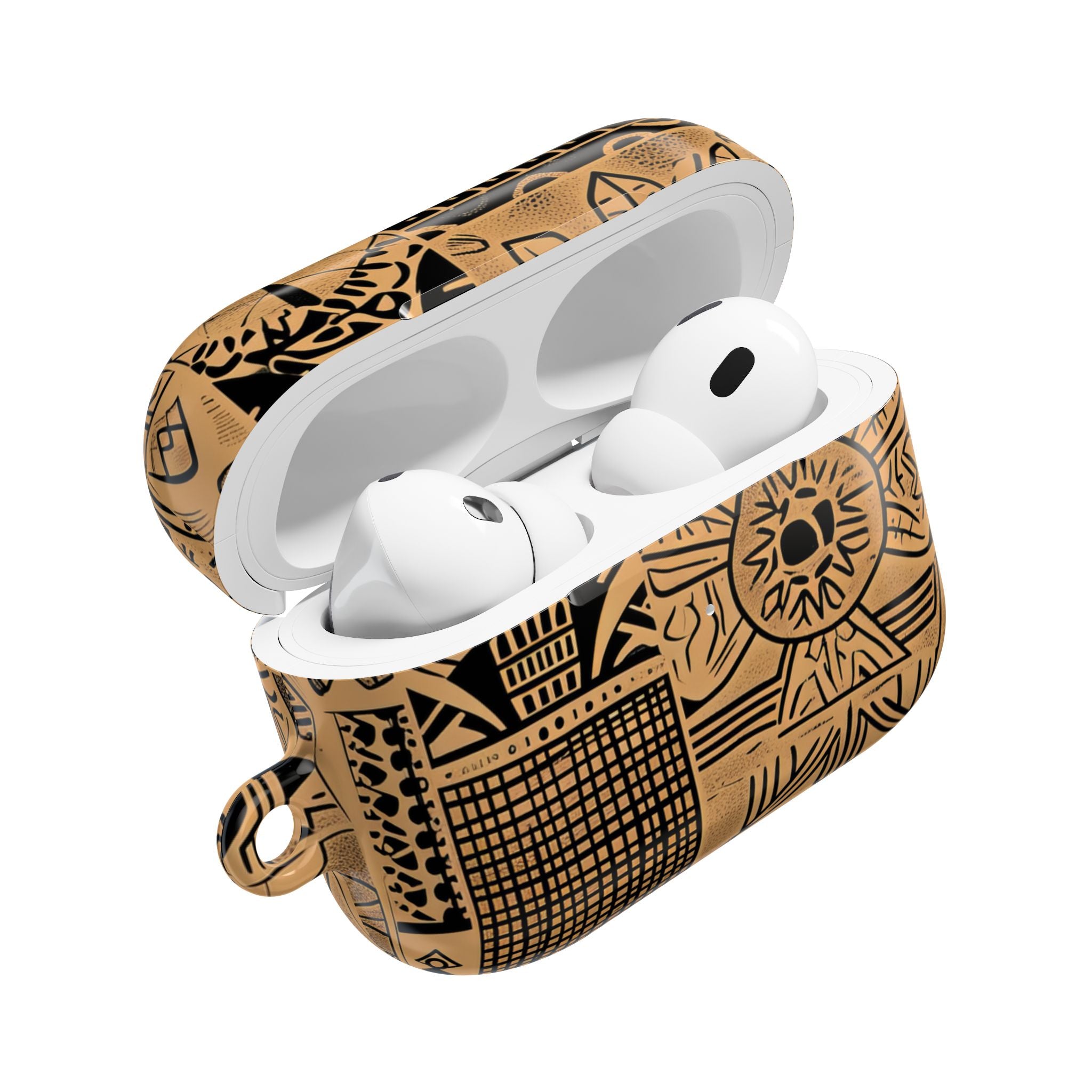 Celestial Faces Brown - AirPods Case
