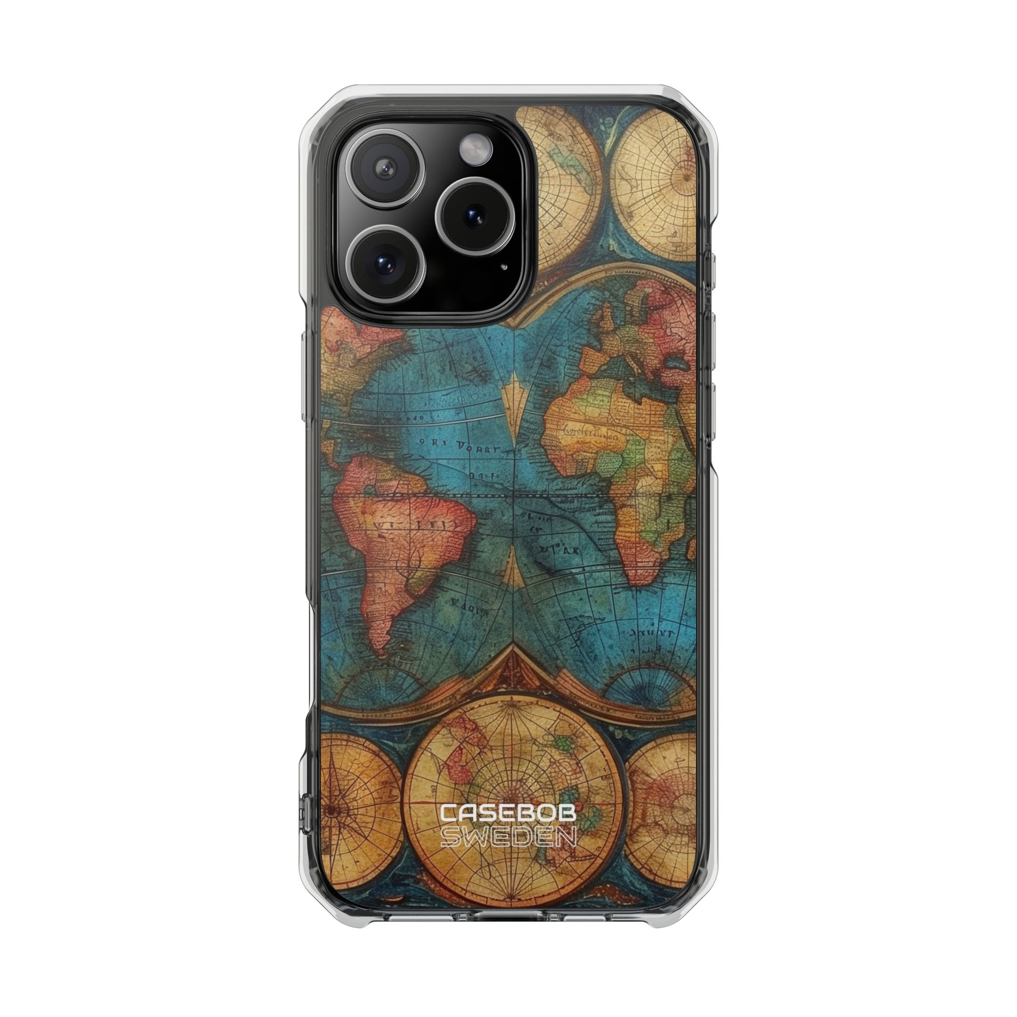 Vintage World Map iPhone 16 - Impact Clear+