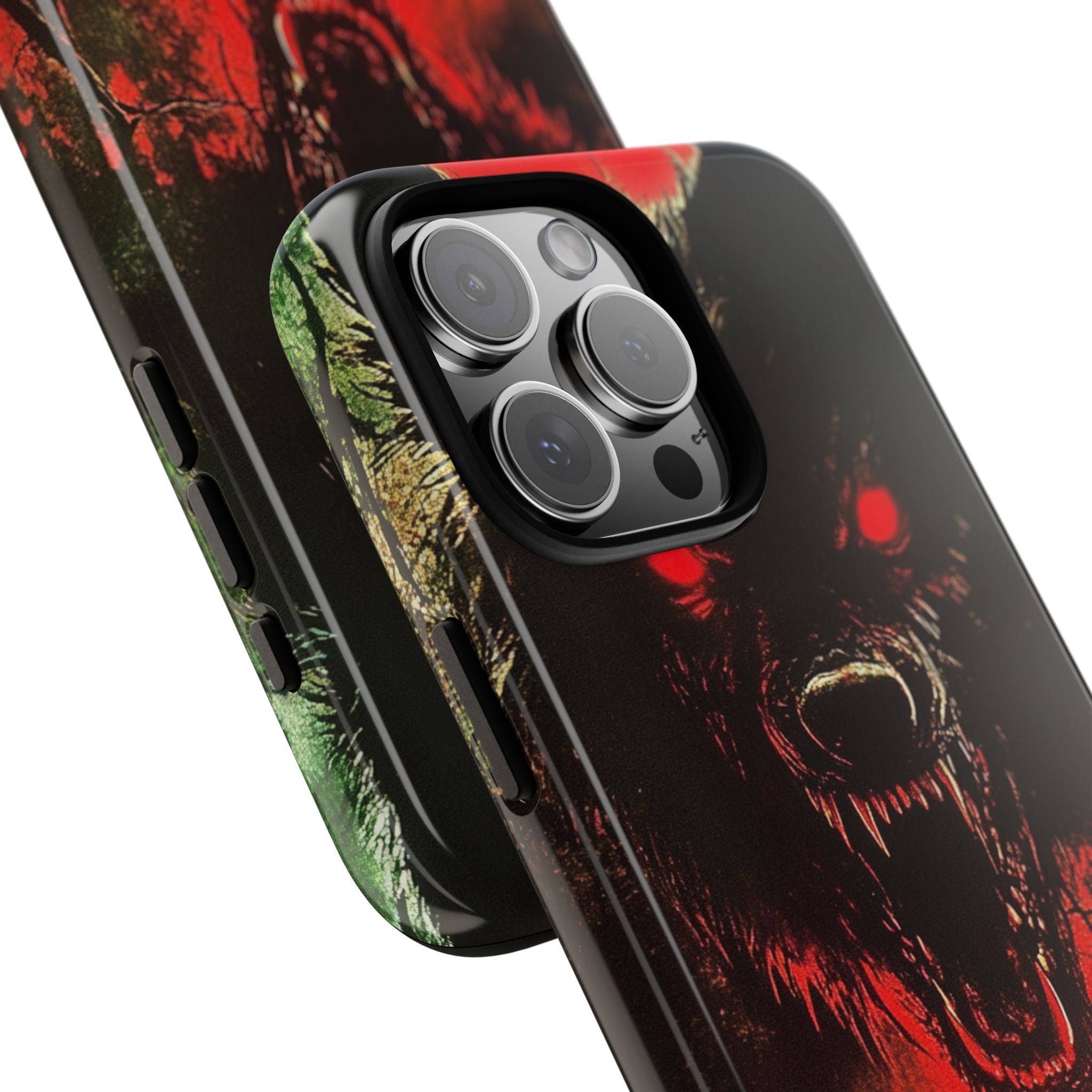 Crimson Wolf iPhone 16 Pro Max Case - Tough