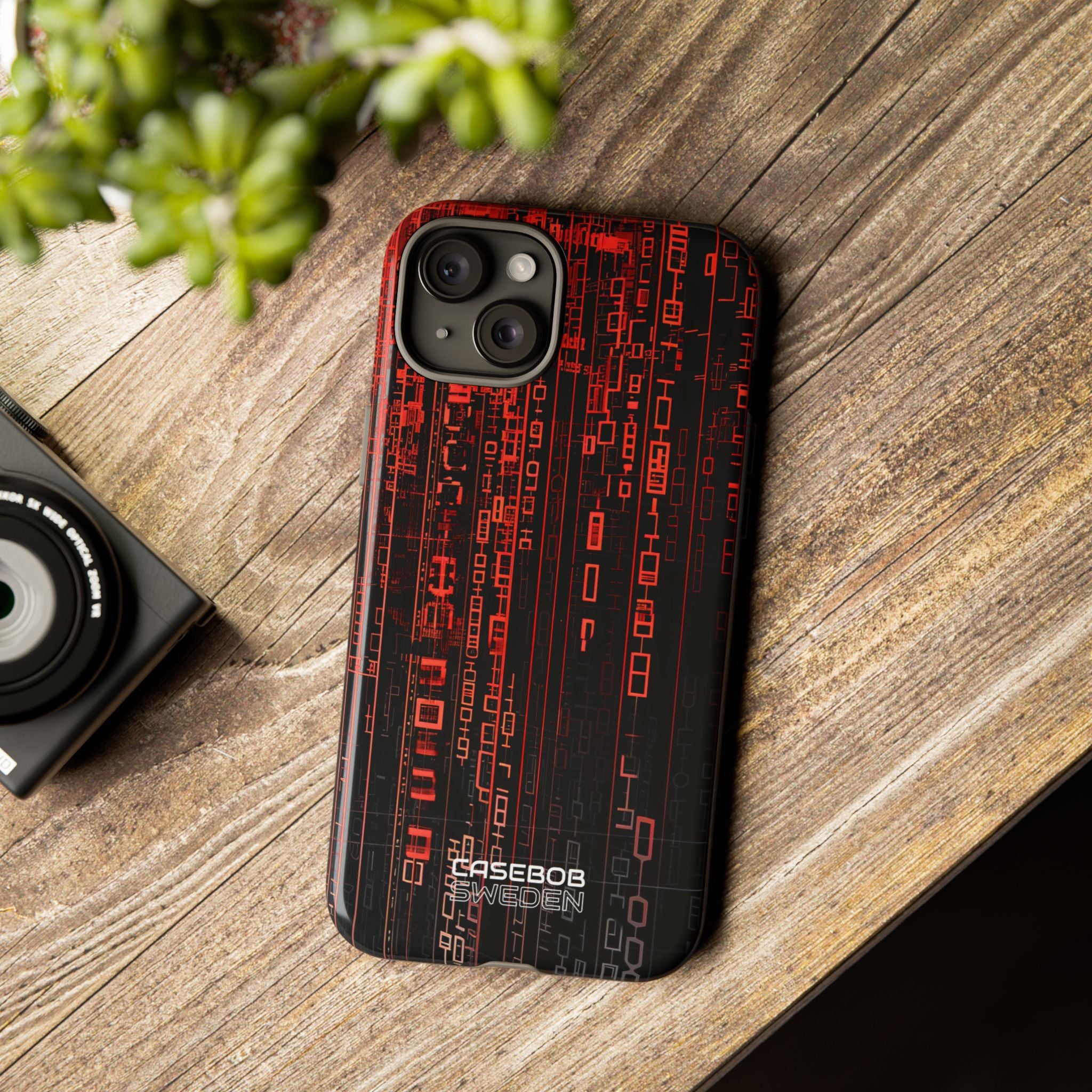 Neon Circuit Dreams iPhone 15 - Resistente