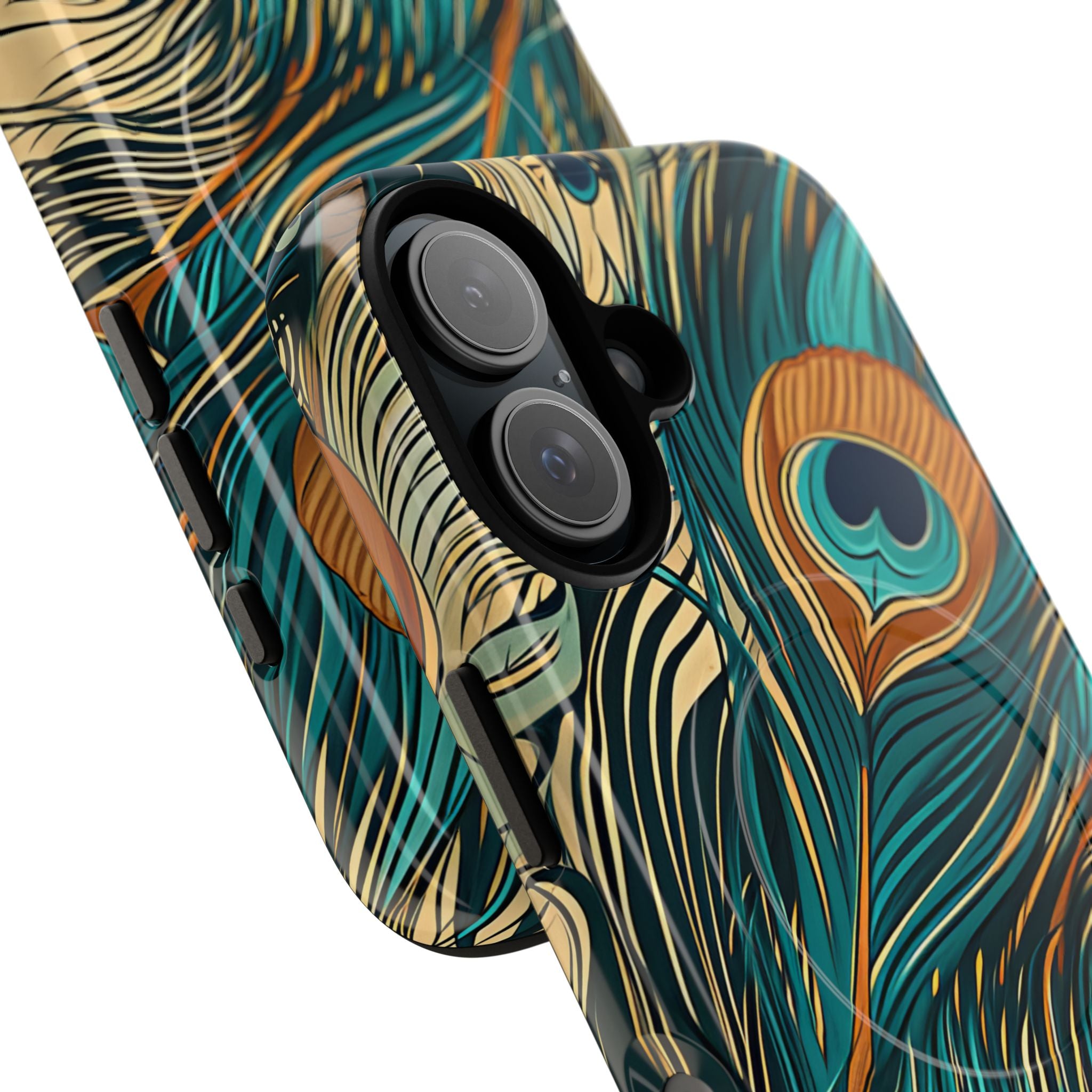 Peacock Feather Whirl iPhone 16 - Tough+