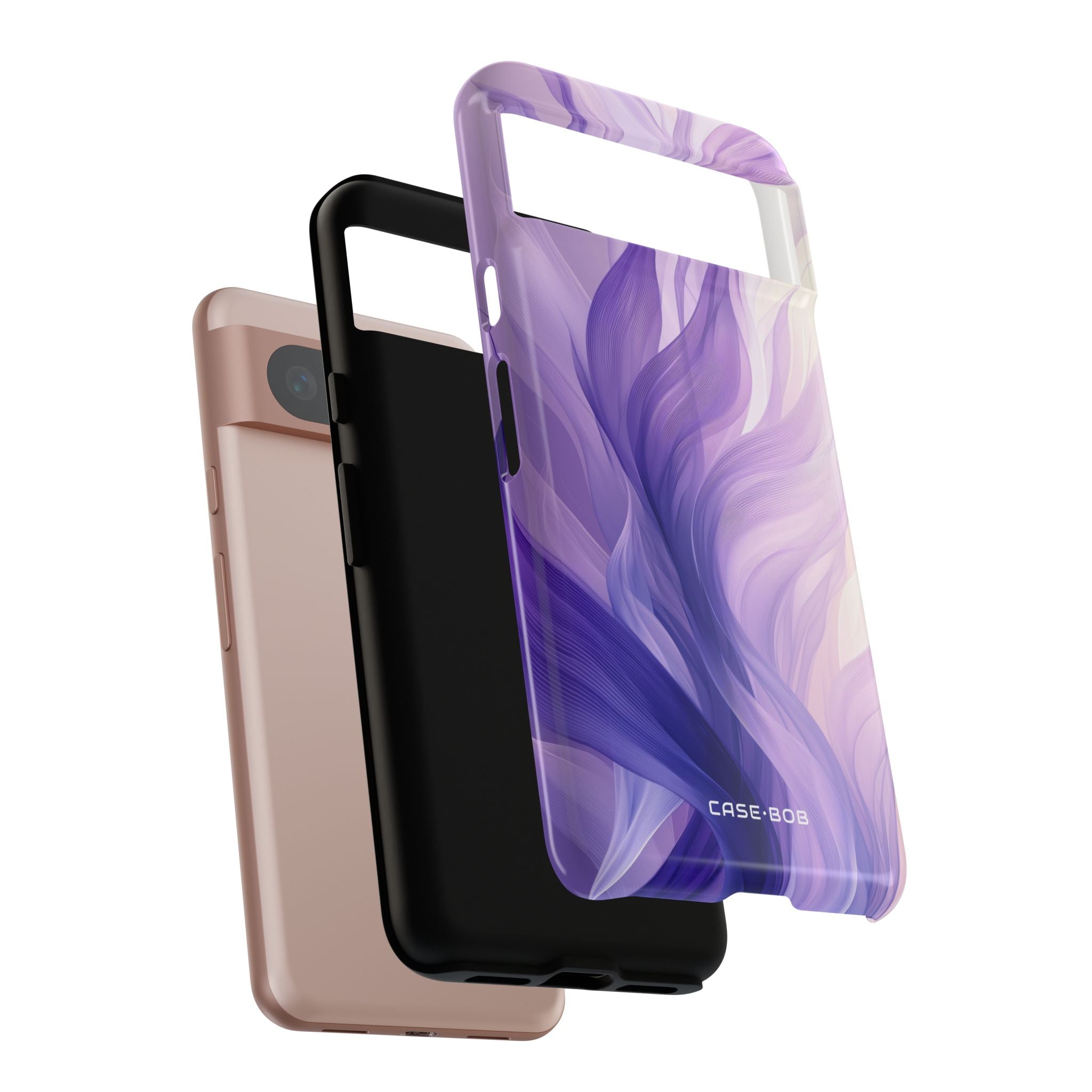 Purple Ribbon Waves Google Pixel 8 Case - Tough