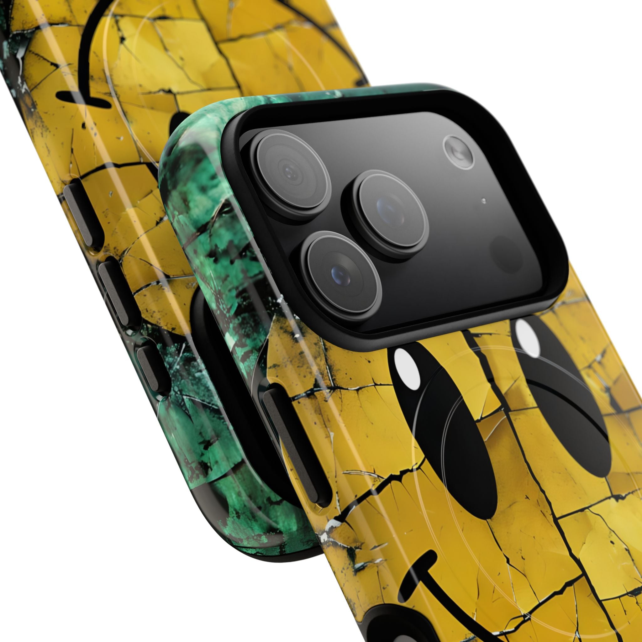 Cracked Smiley iPhone 17 Pro Case - Tough+