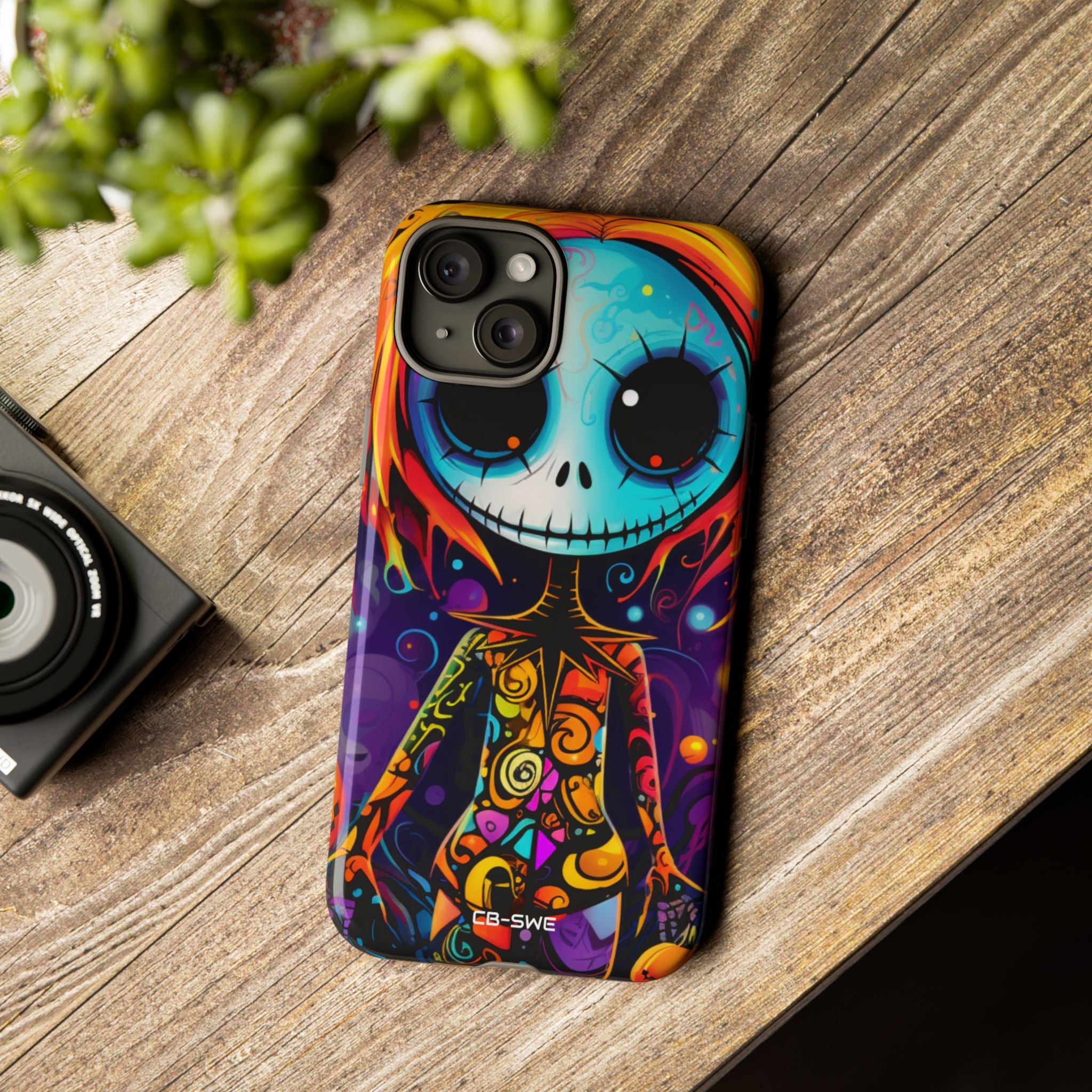 Skeletal Figure Laughs - iPhone Case