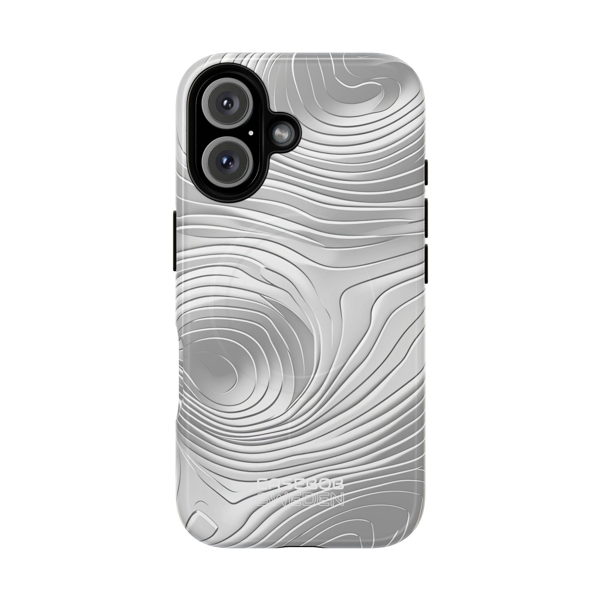 Monochrome Flow Lines iPhone 16 - Tough+