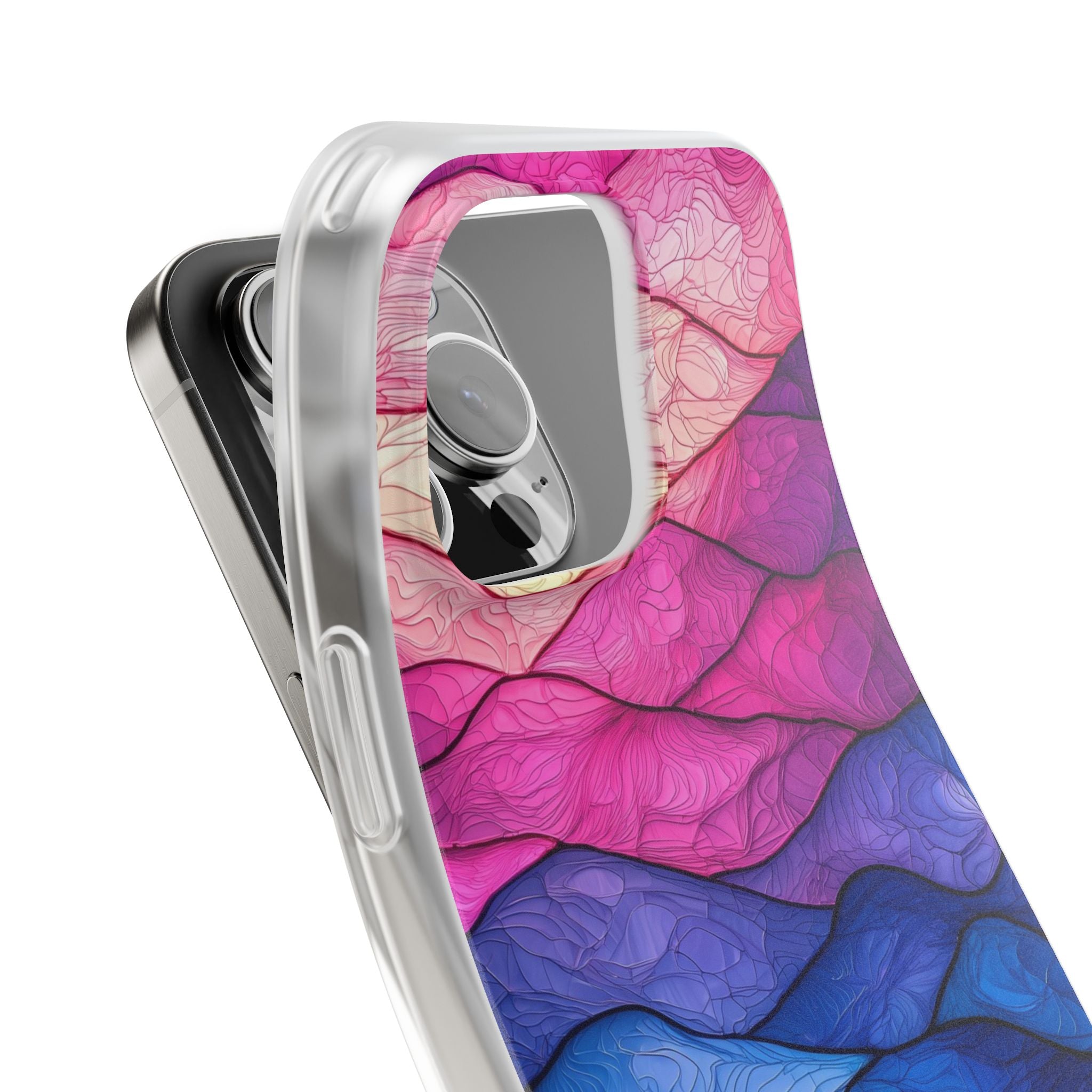 Wavy Vein Gradient iPhone 16 Pro Max Case - Soft