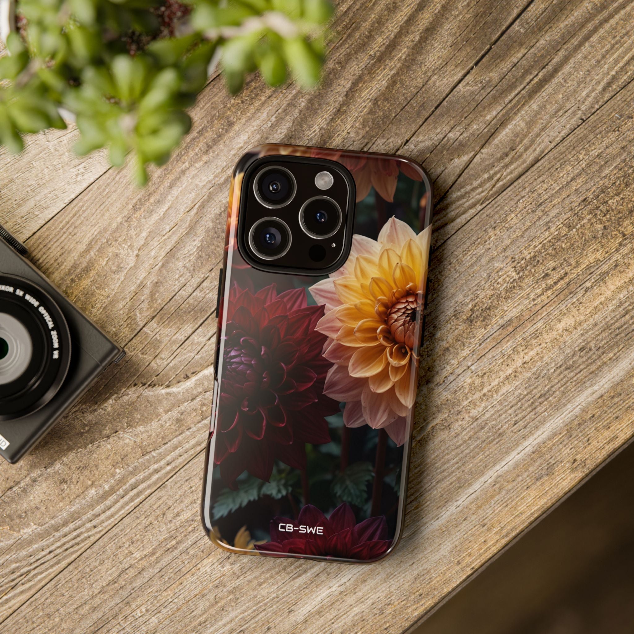 Dahlias Embrace Light - iPhone Case