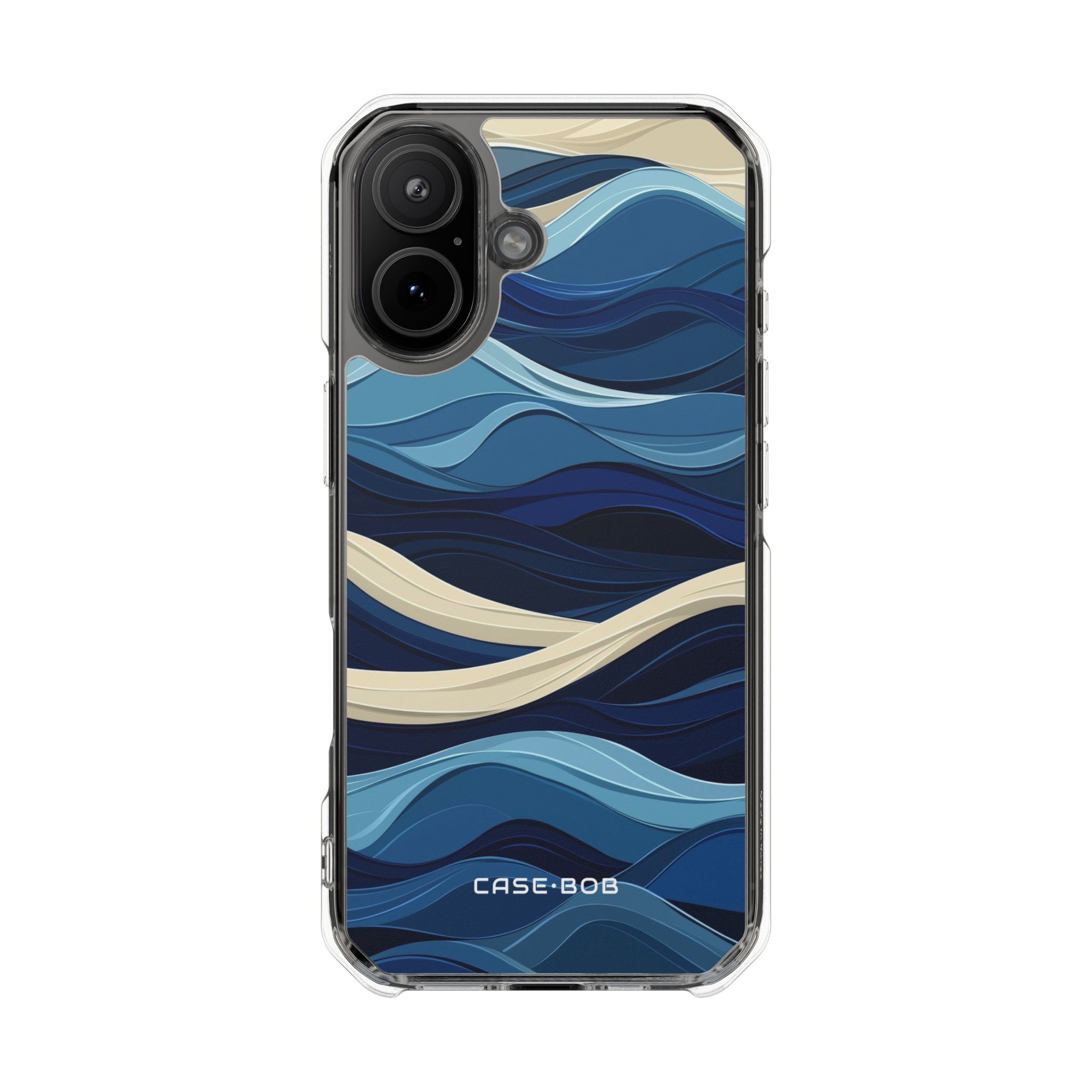 Wavy Bands Blue iPhone 17 Case - Impact