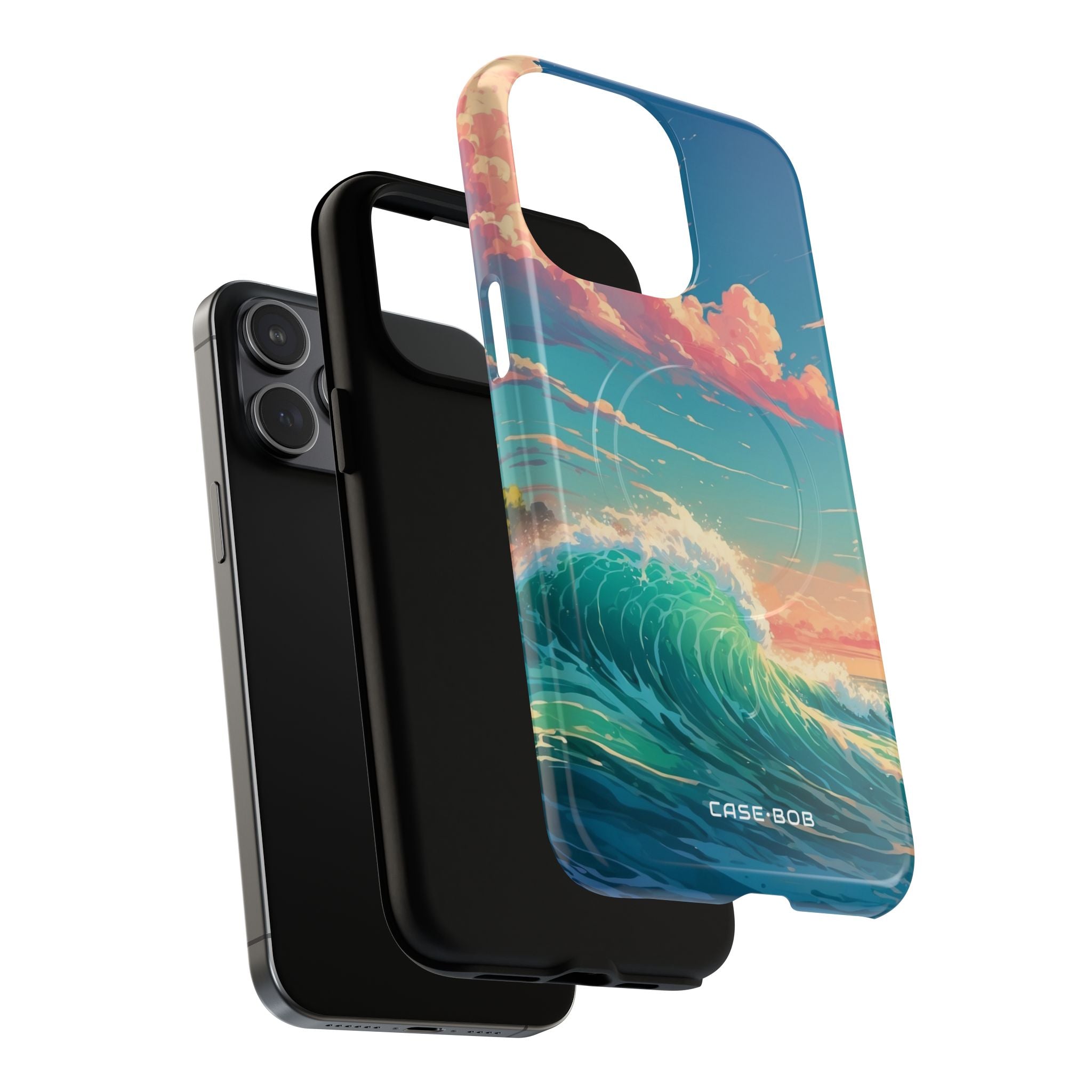 Turquoise Curl iPhone 15 Pro Max Case - Tough+