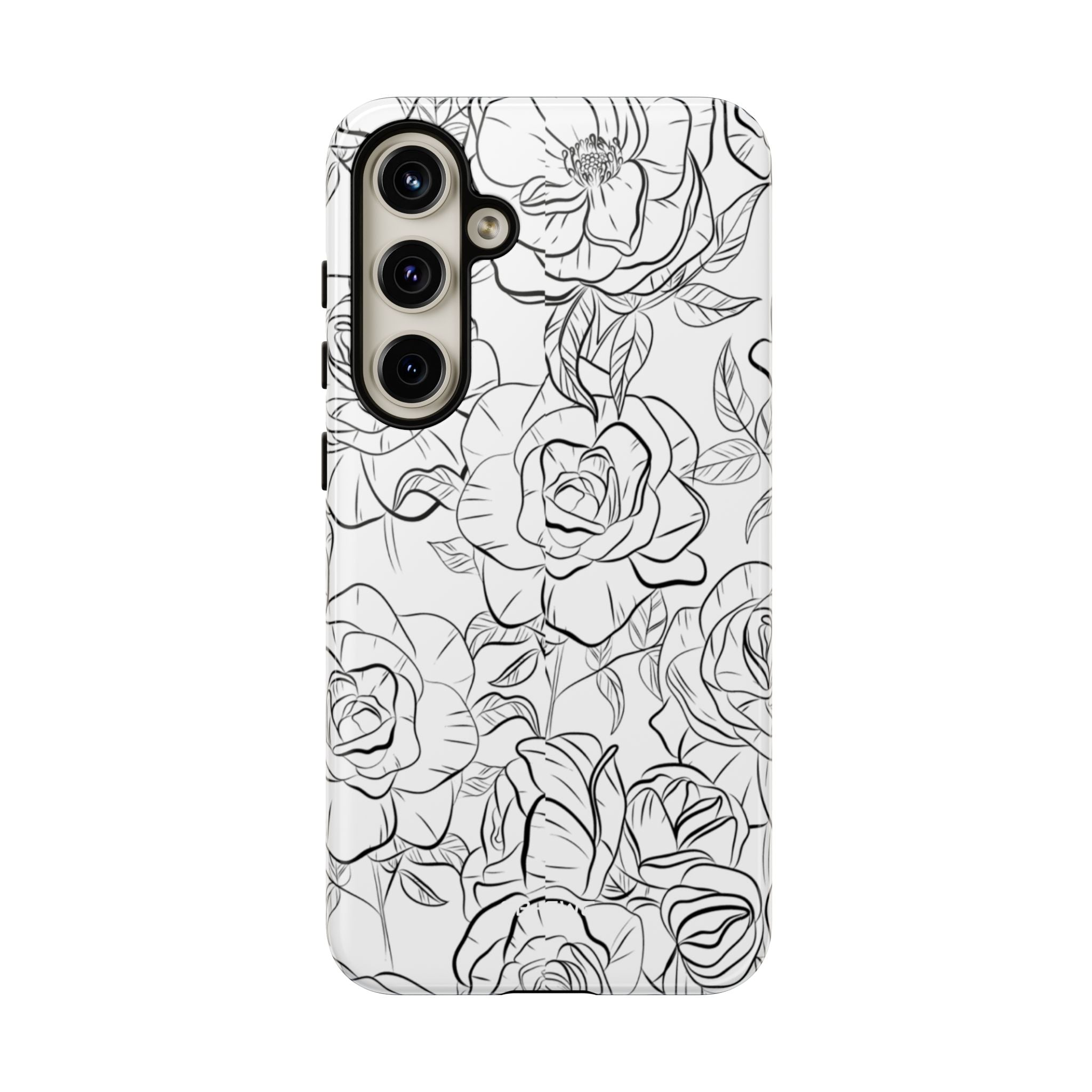 Intricate Rose Sketches - Samsung Case