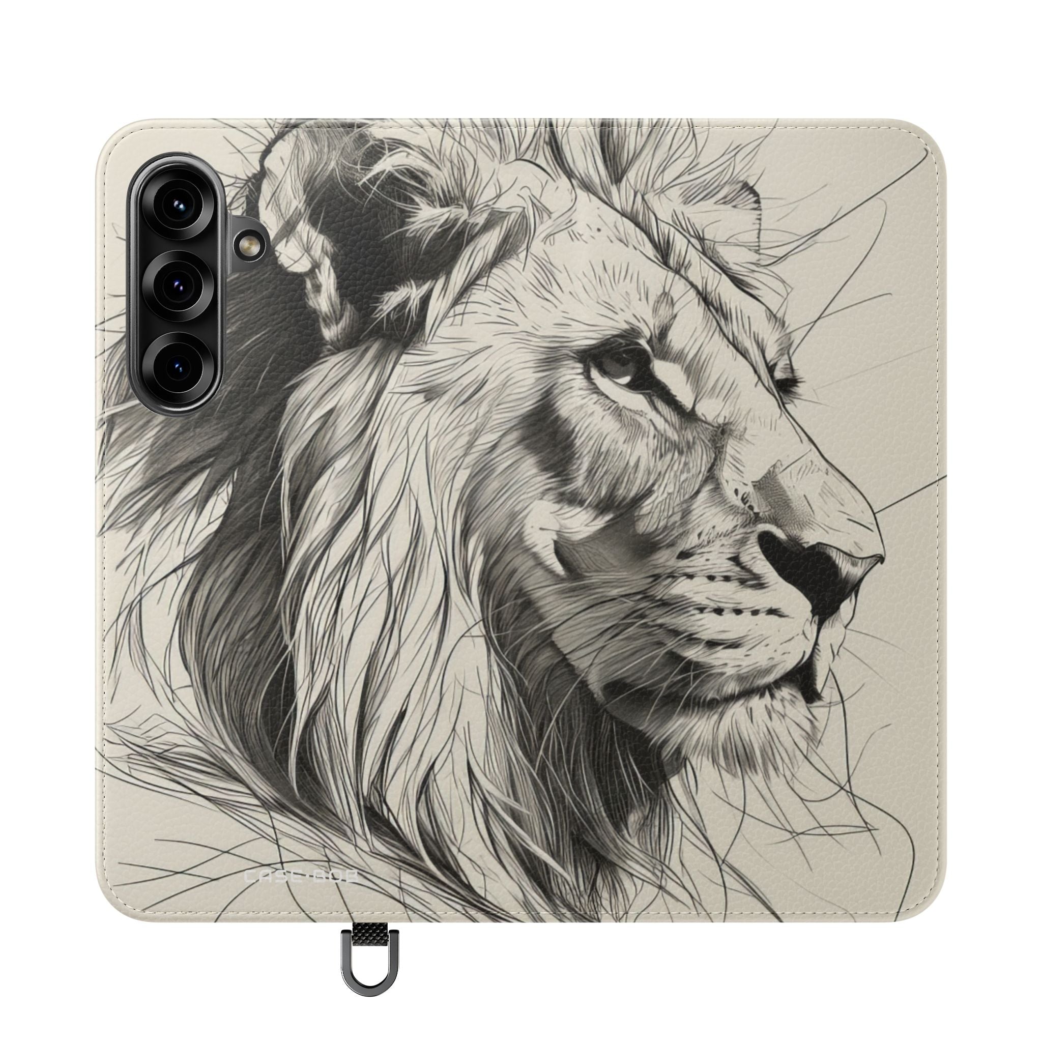 Lion Whisper Gray - Samsung S25+ Case - Wallet