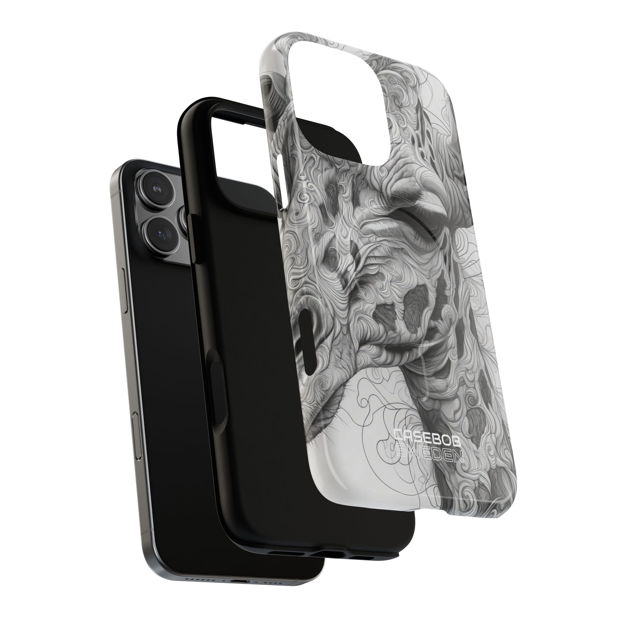 Swirling Giraffe Art iPhone 16 - Tough+