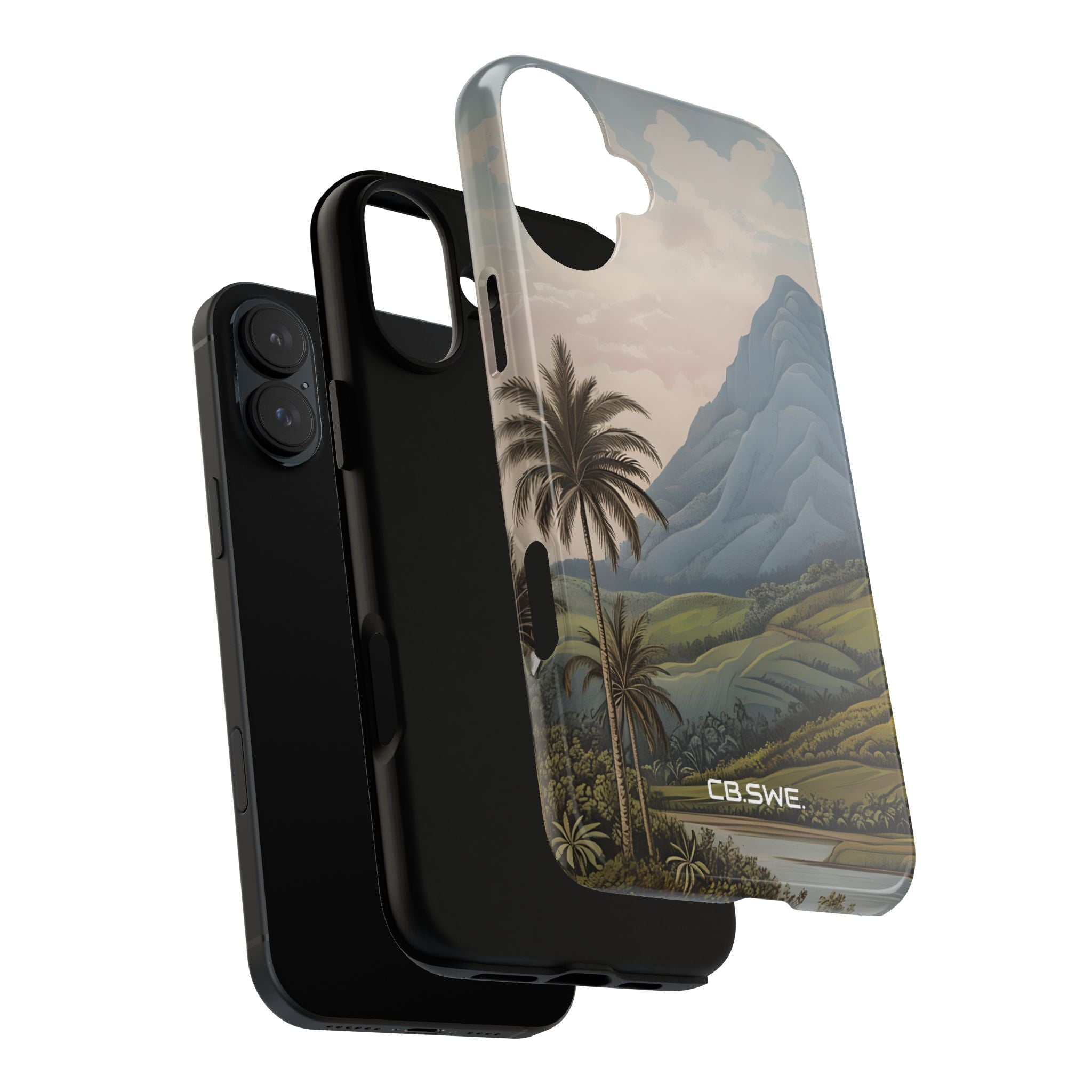 Tropical Serenity Landscape Palm Trees iPhone 16 - Tough