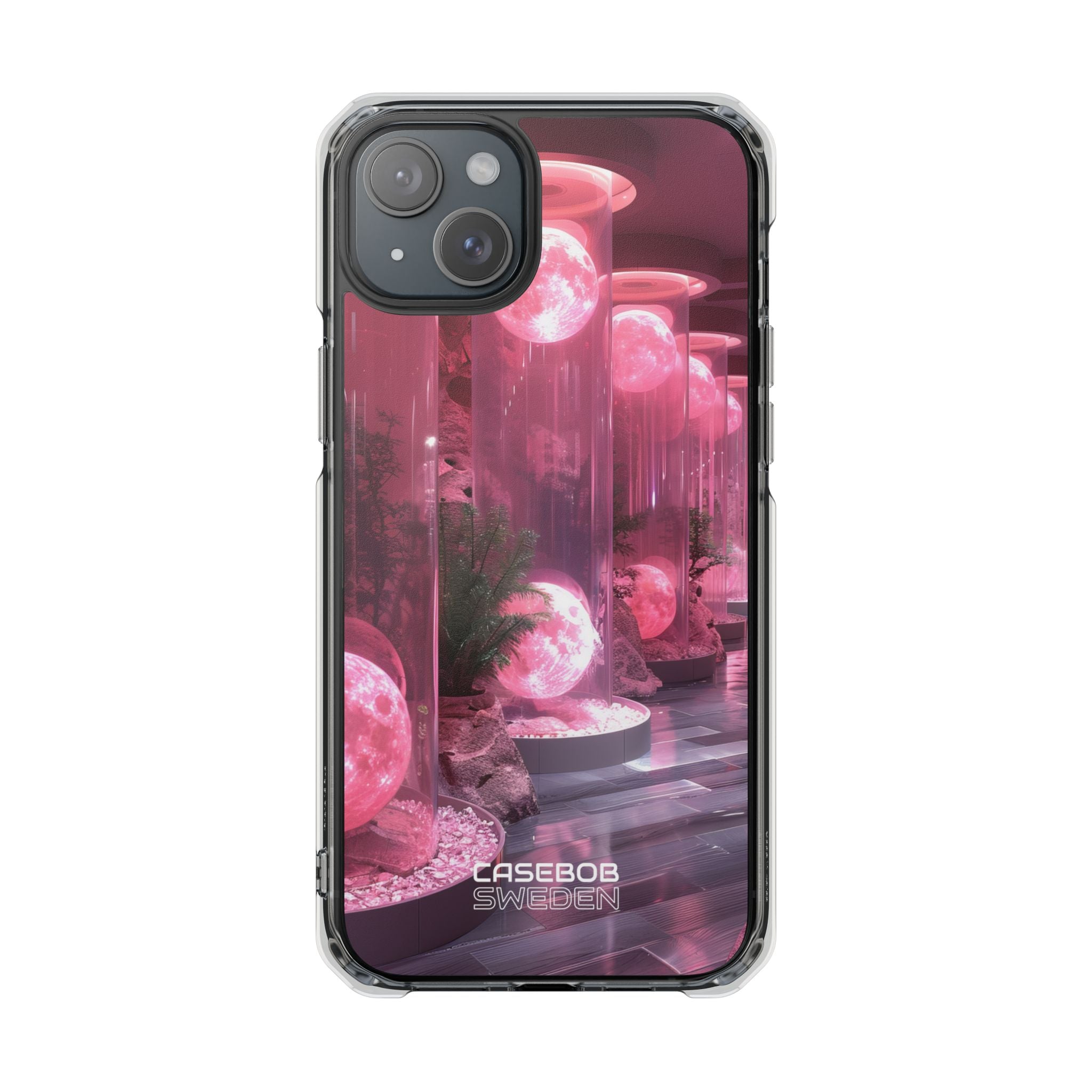 Futuristic Moon Garden iPhone 15 - Impact Clear+
