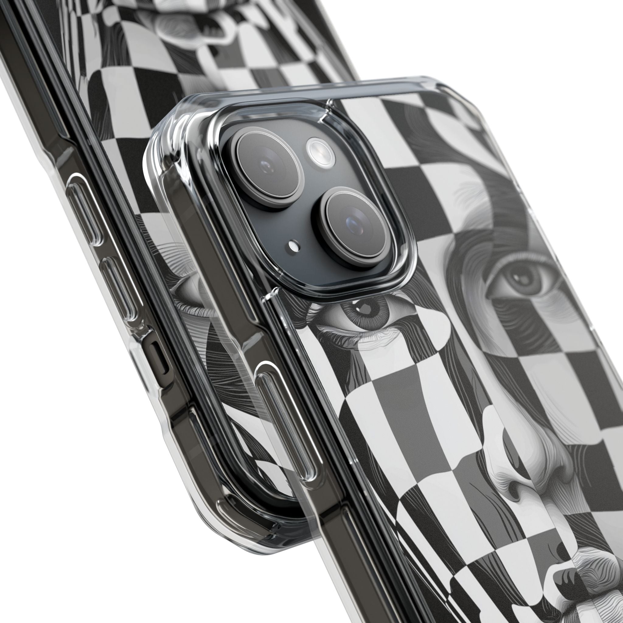 Checkerboard Face iPhone 15 Case - Impact