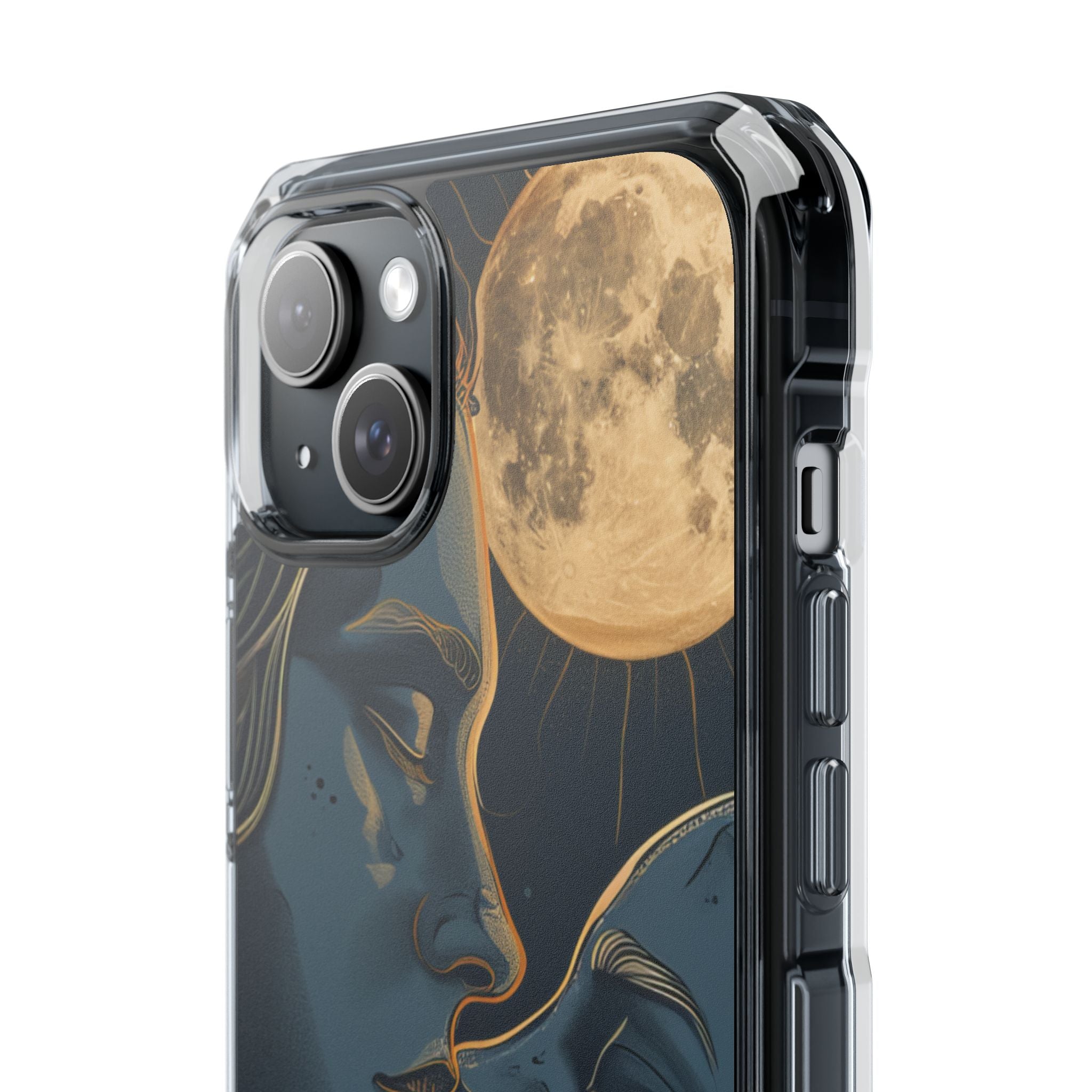 Moonlit Lovers Whisper iPhone 15 - Impact Clear+