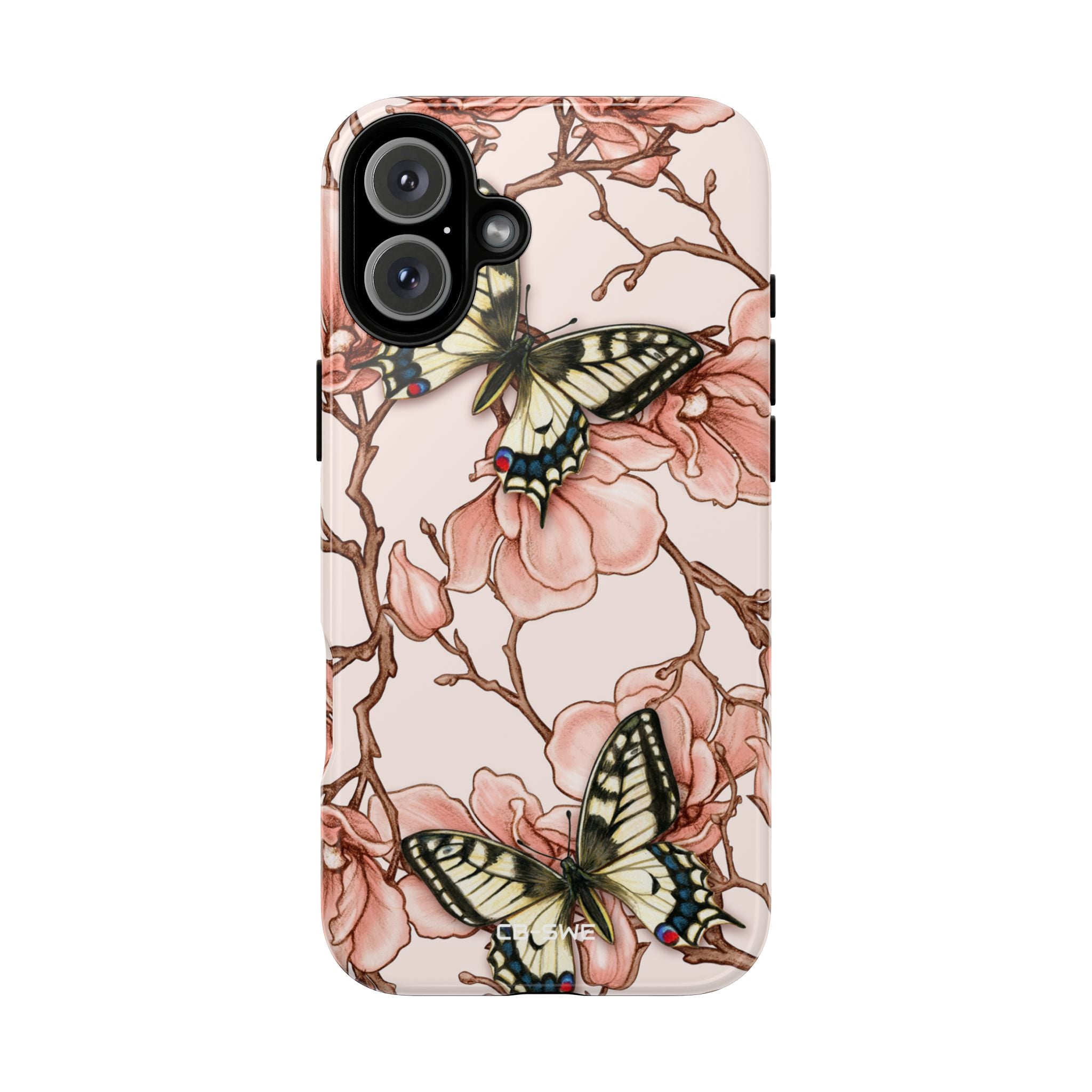 Butterflies and Magnolias Harmony - iPhone Case