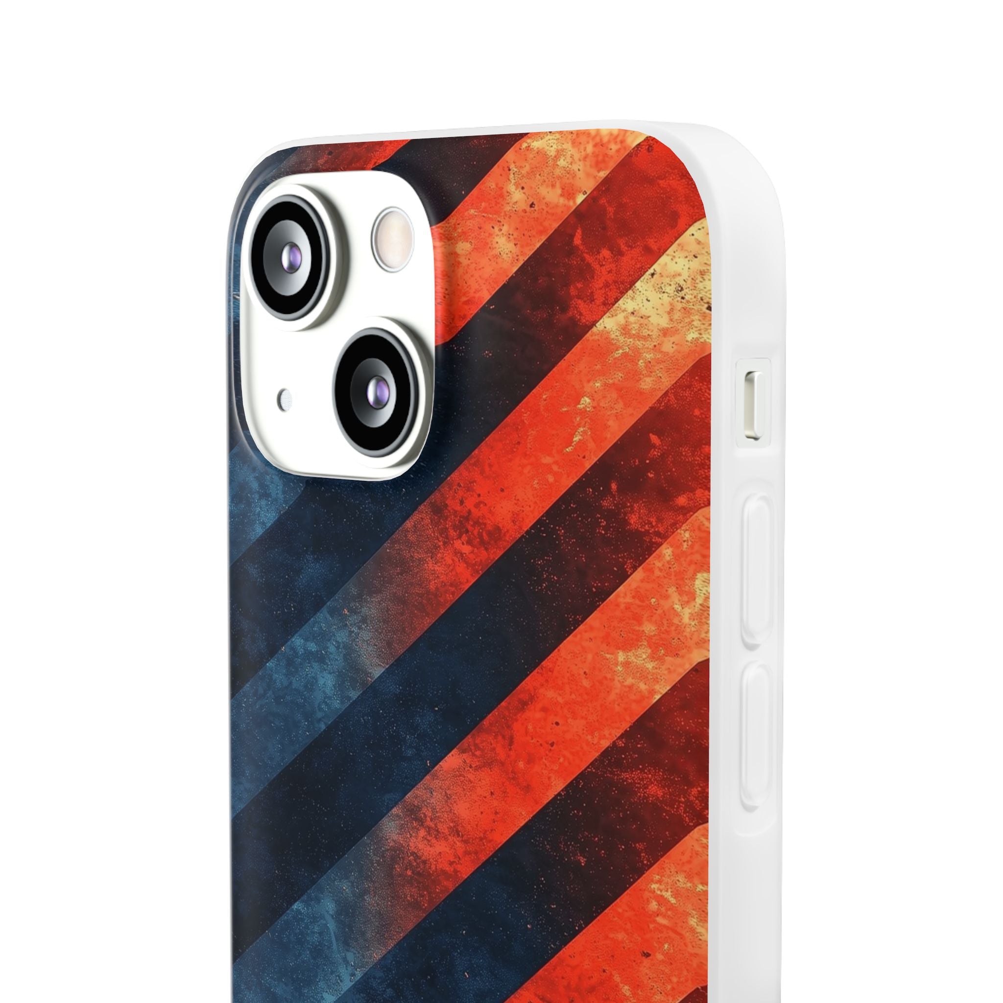 Diagonal Stripes Blaze iPhone 13 mini Case - Soft