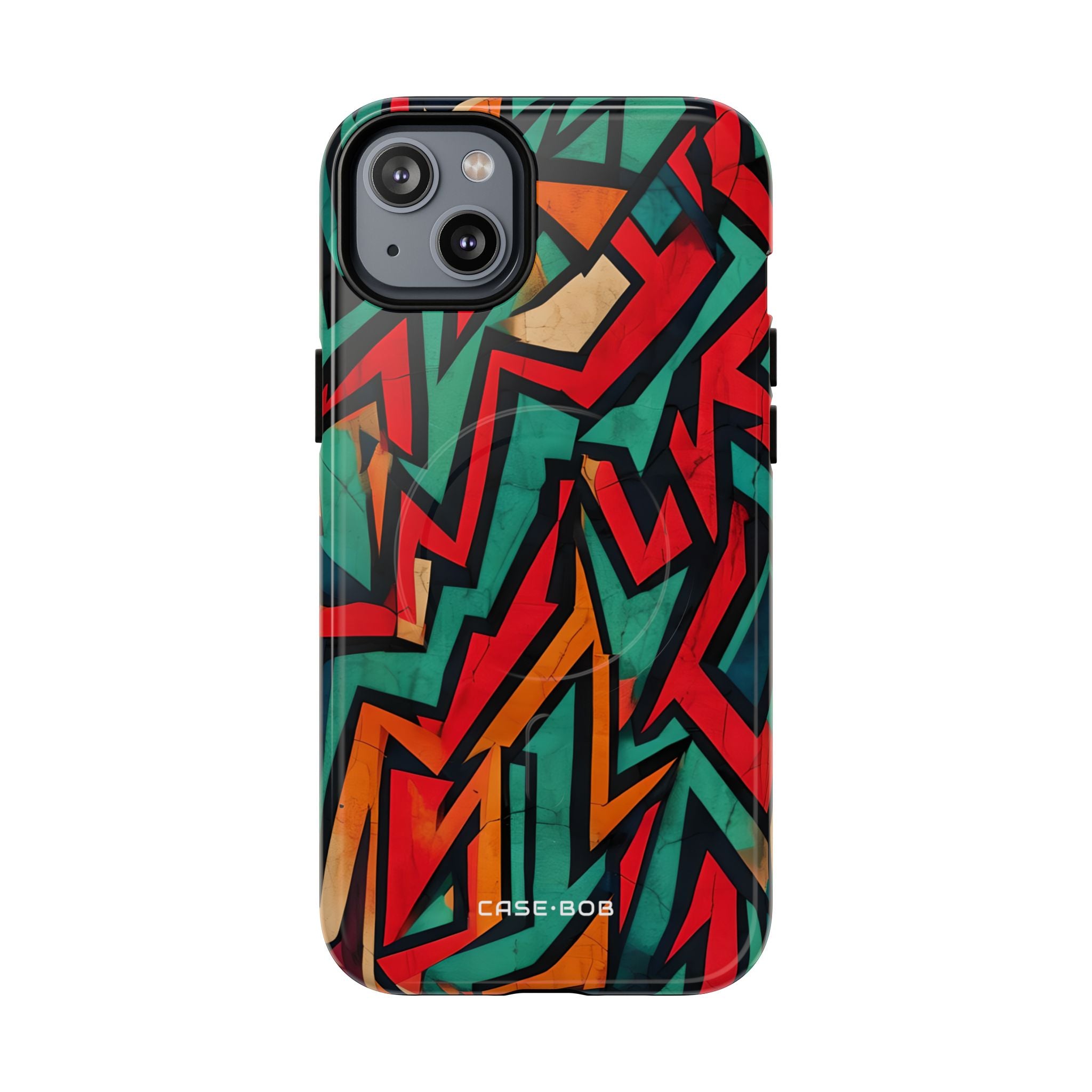 Crimson Zigzag iPhone 14 Plus Case - Tough+