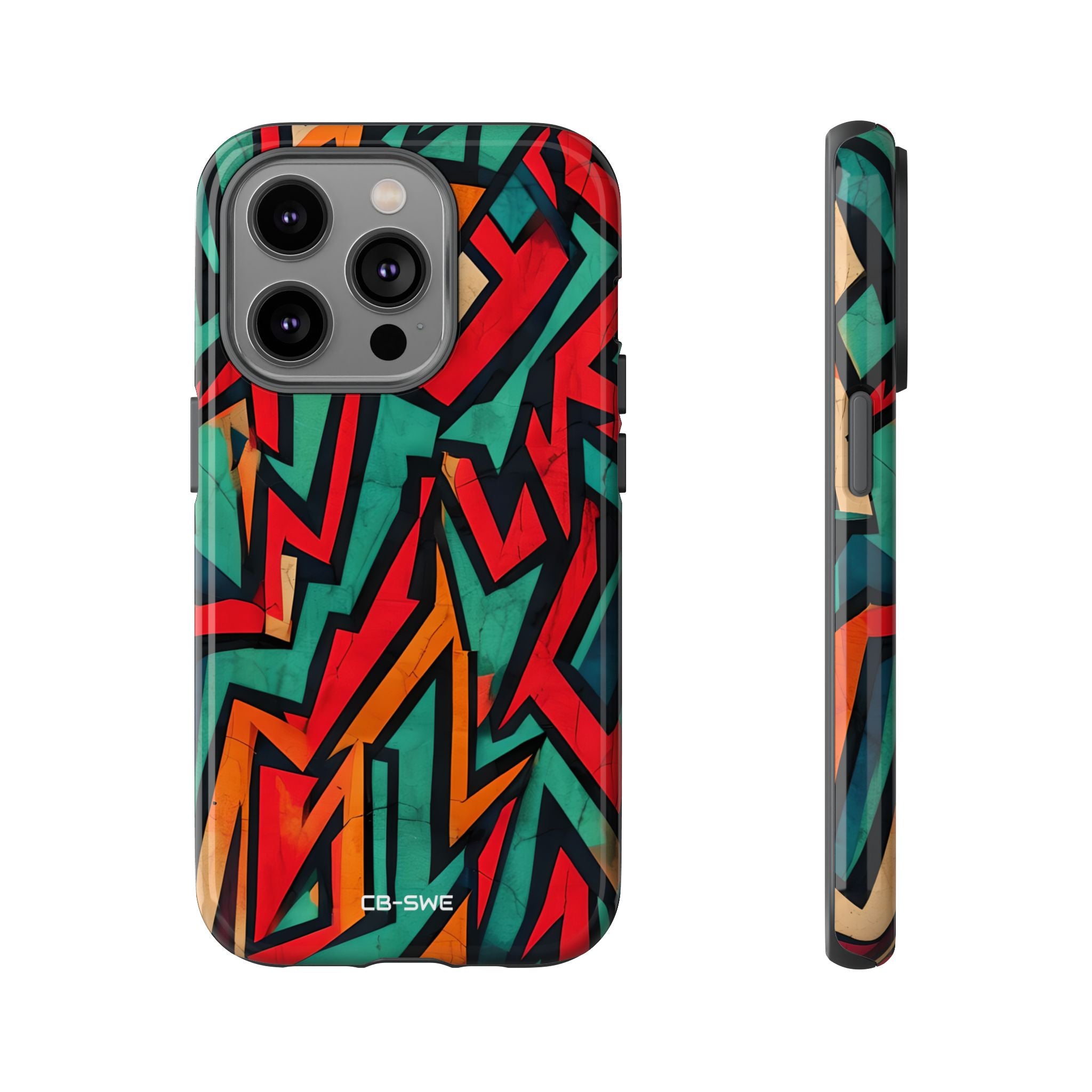 Vivid Geometry Dance - iPhone Case