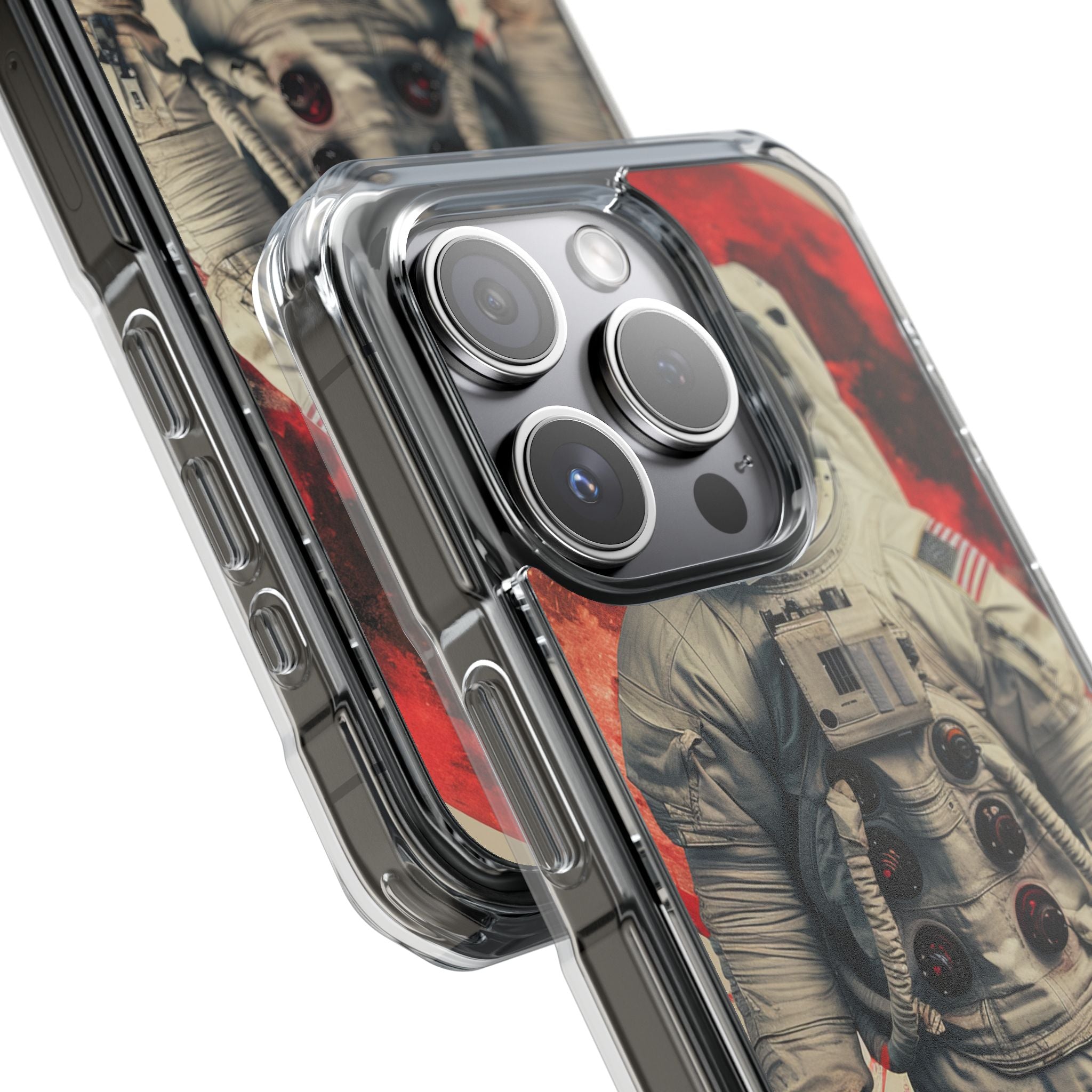 Crimson Spacewalk Dream iPhone 15 - Impact Clear+