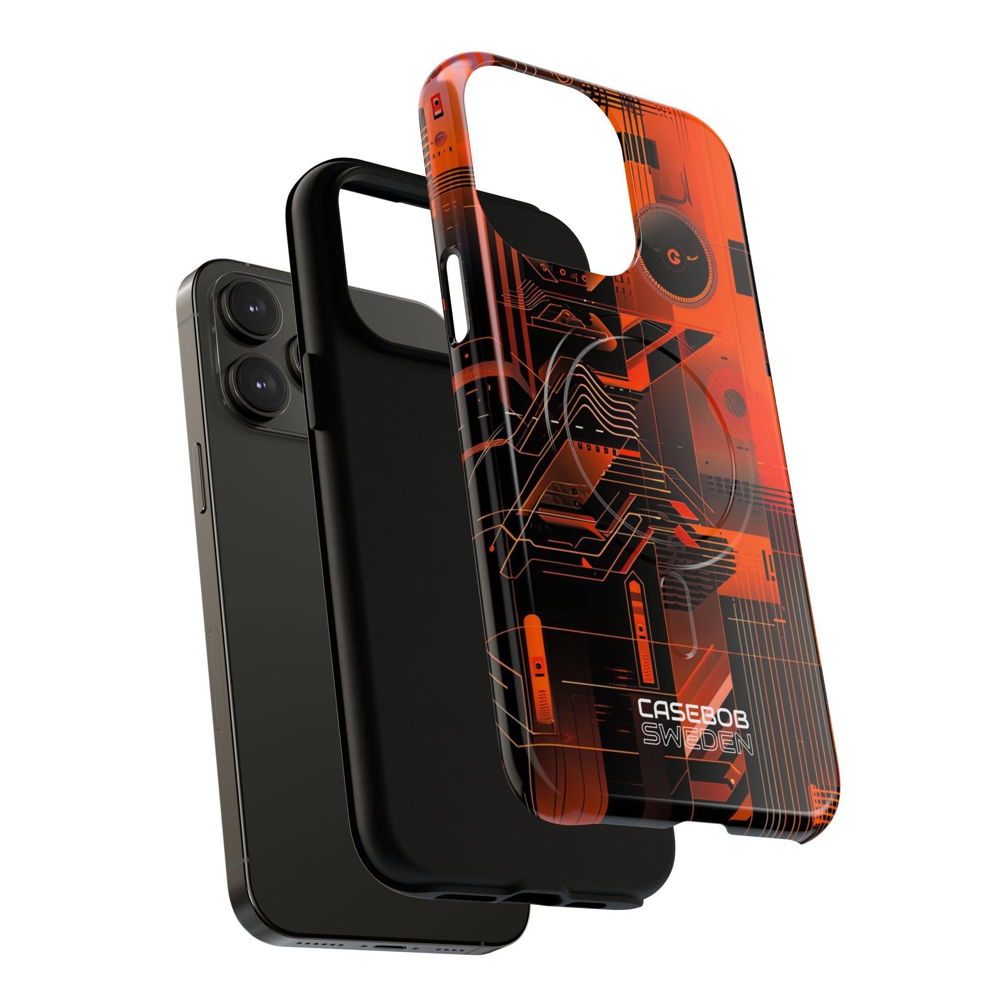 Orange Circuit Dreams iPhone 14 - Tough+