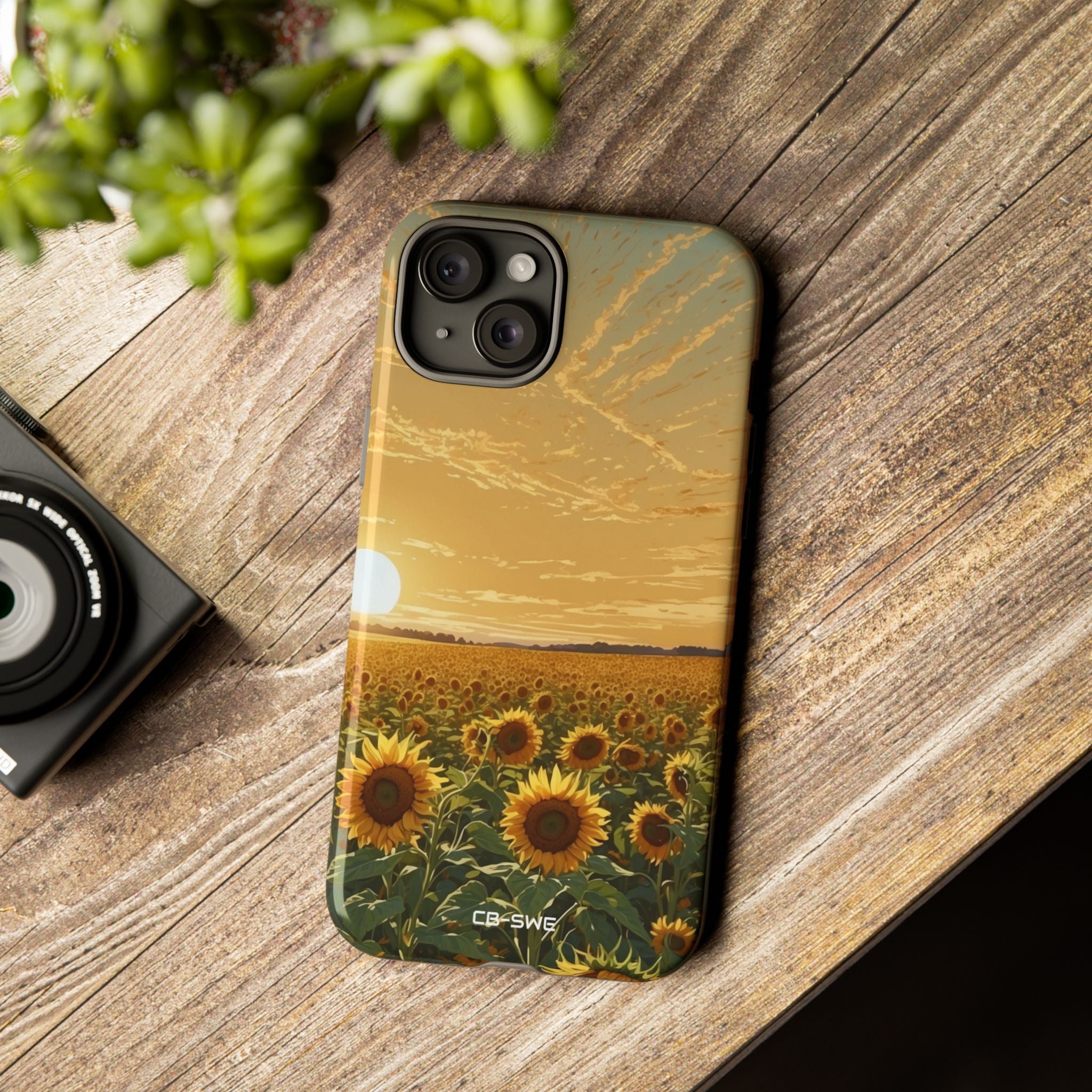 Sunflowers Embrace Sunset - iPhone Case