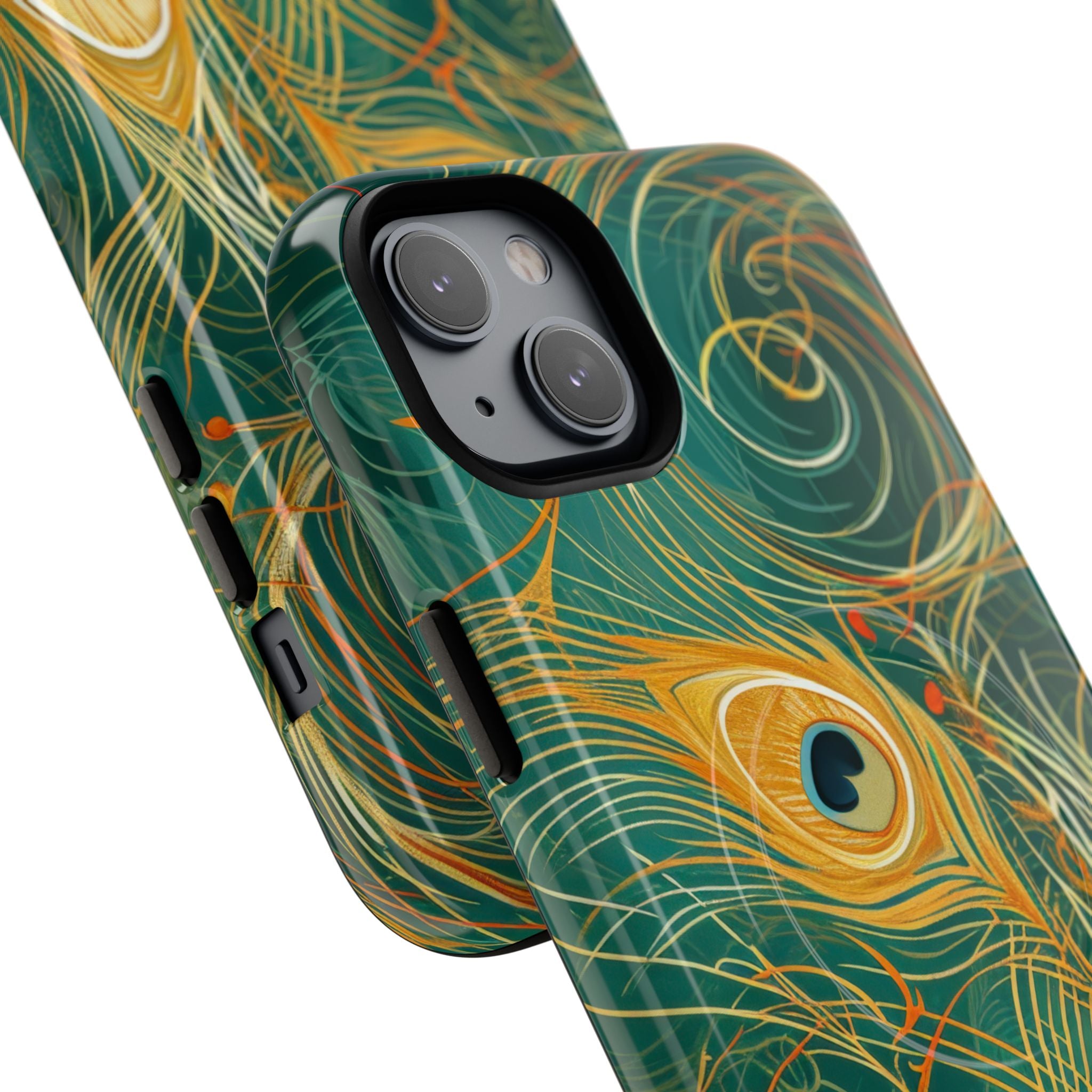 Vibrant Peacock Whirl iPhone 14 - Tough+