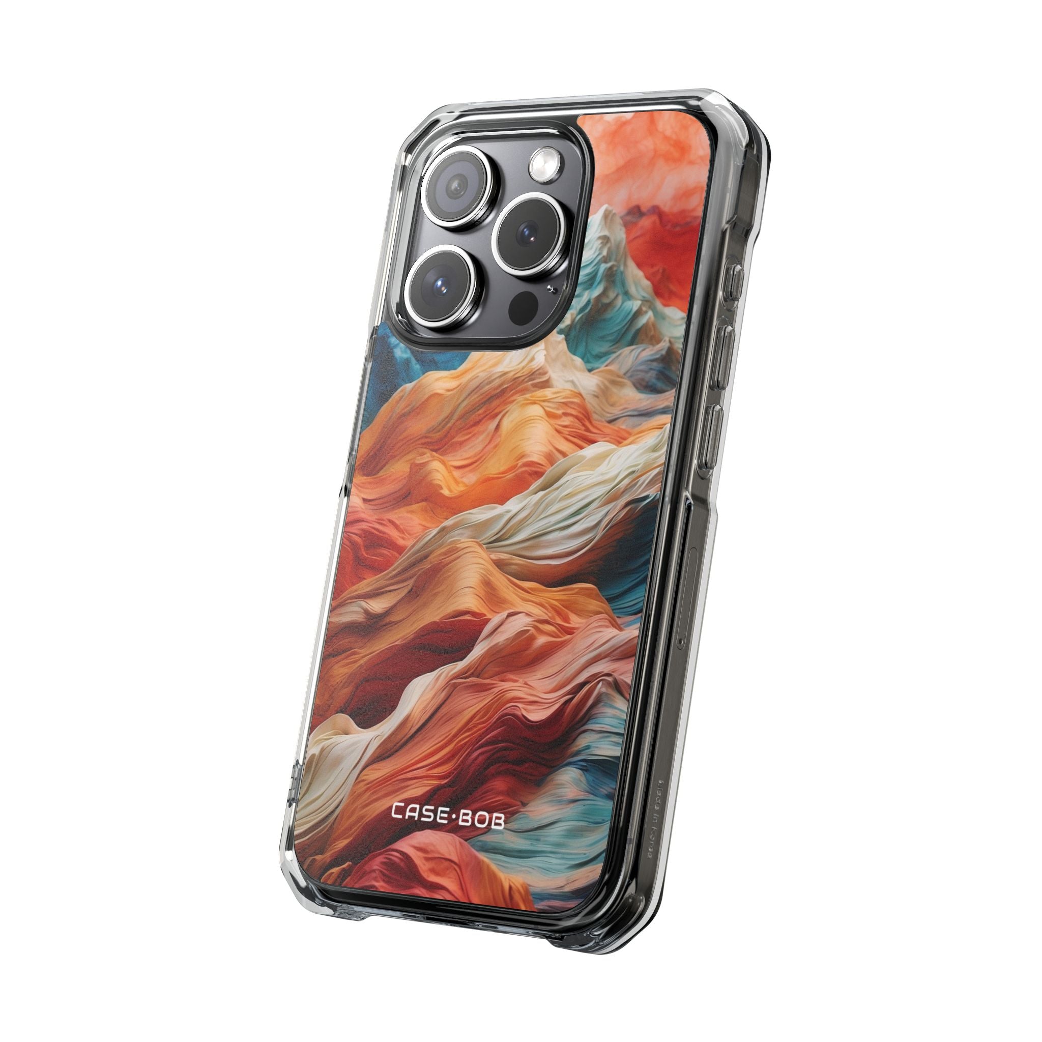 Fabric Peaks Cream iPhone 15 Pro Case - Impact