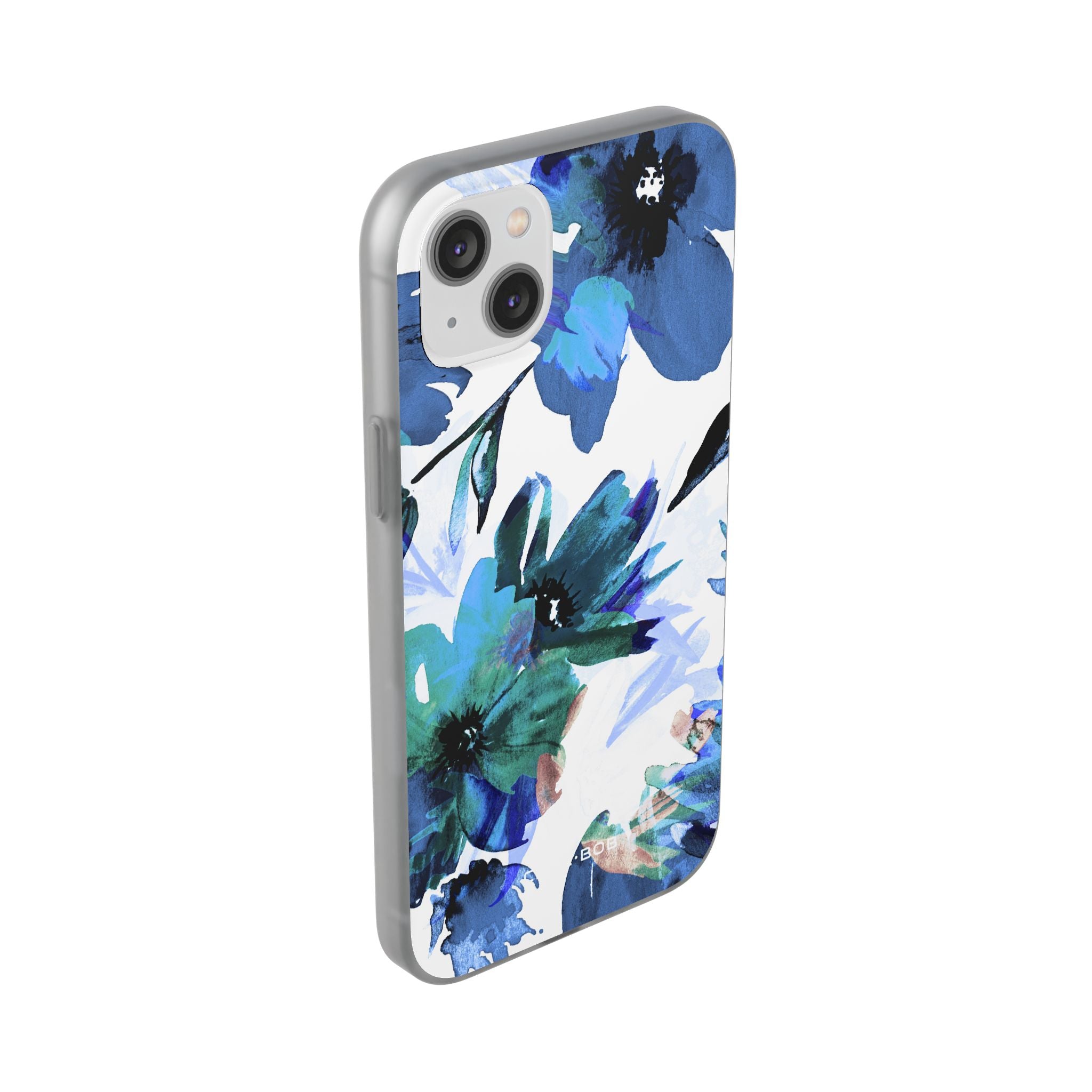 Blue Blossom Radiance iPhone 14 Plus Case - Soft