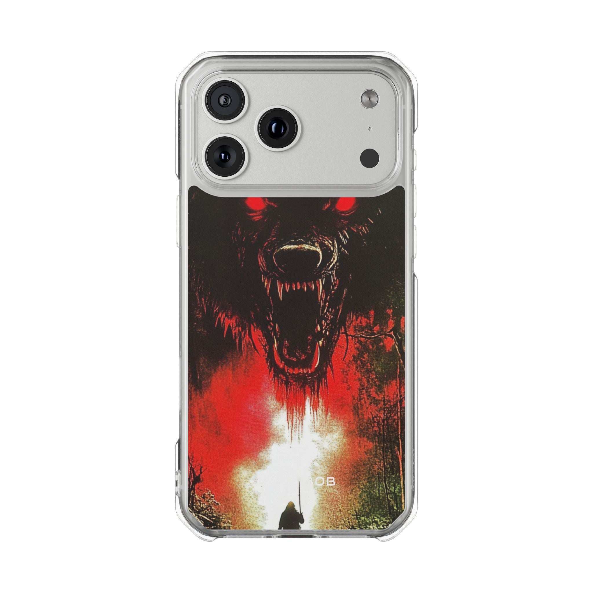 Red Moon Wolf iPhone 17 Pro Max Case - Impact